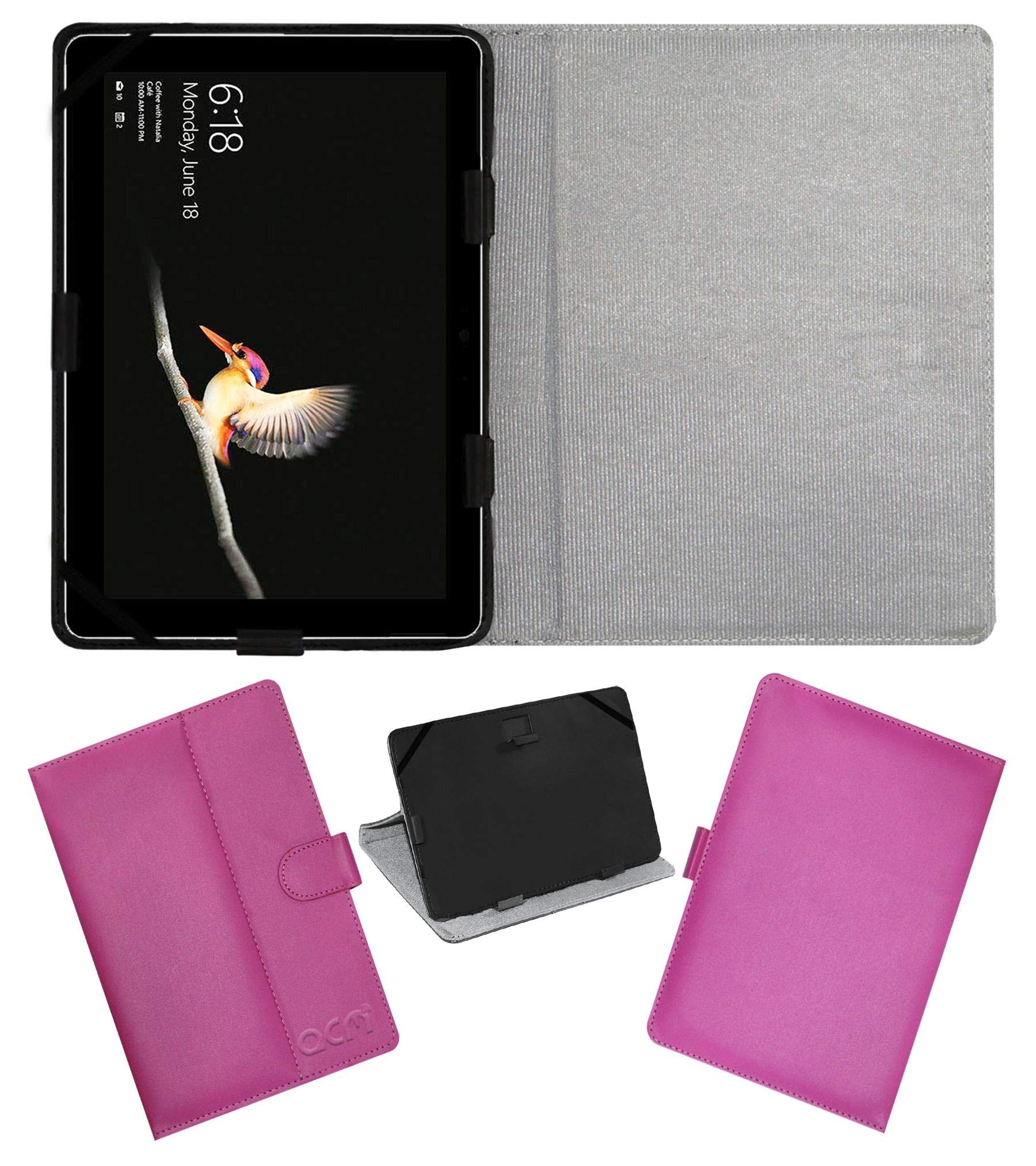 Acm Leather Flip Flap Case Compatible with Microsoft Surface Go 10 Inch Tablet Cover Stand Black (B089F753R9) Amazon Price History, Amazon Price Tracker