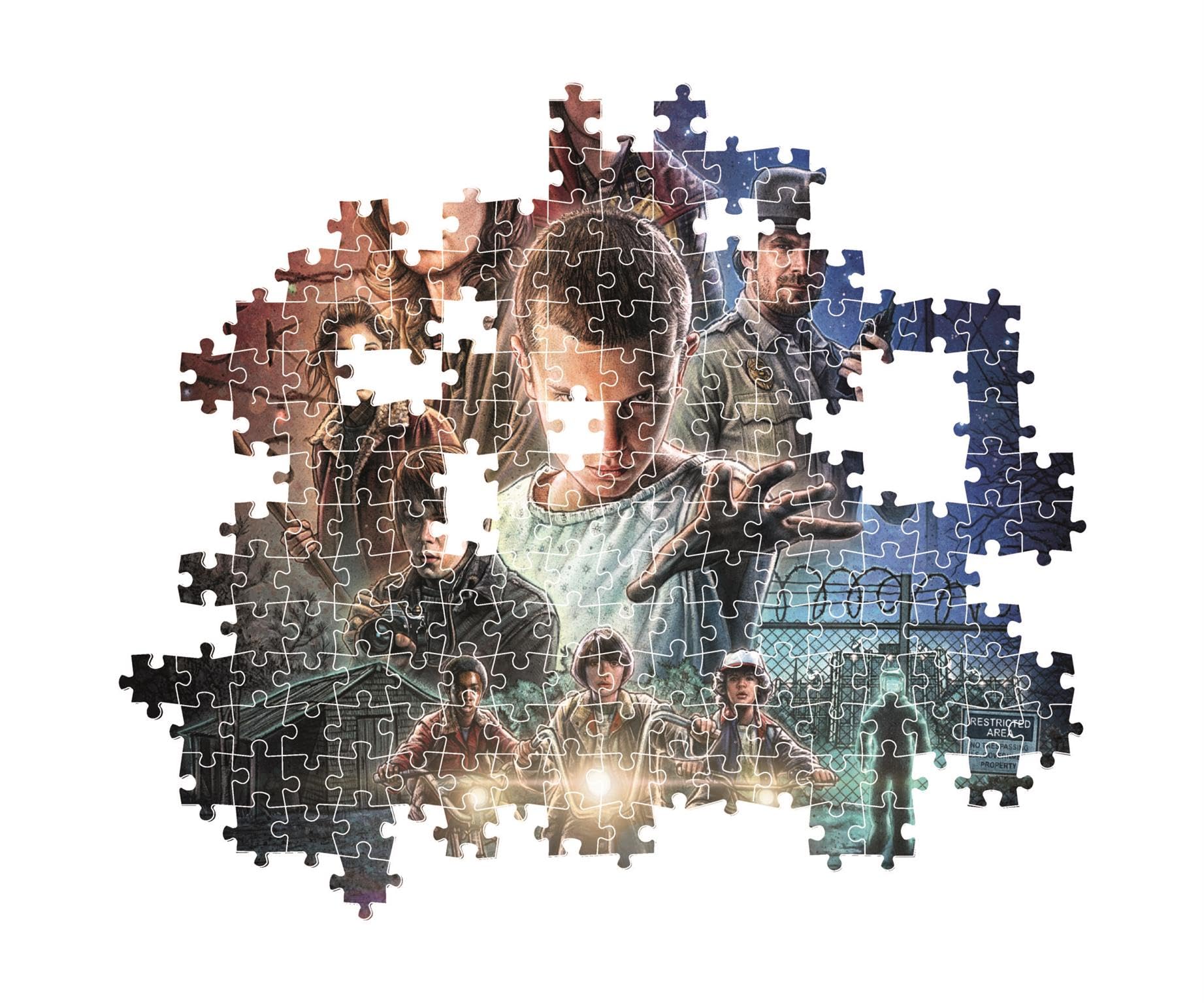 Clementoni Puzzle 1000 Piezas – Stranger Things Temporada 1 – Medidas 70x50 Cm – Alta Calidad Y Materiales Reciclados – Made In Italy – Para Fans Adultos