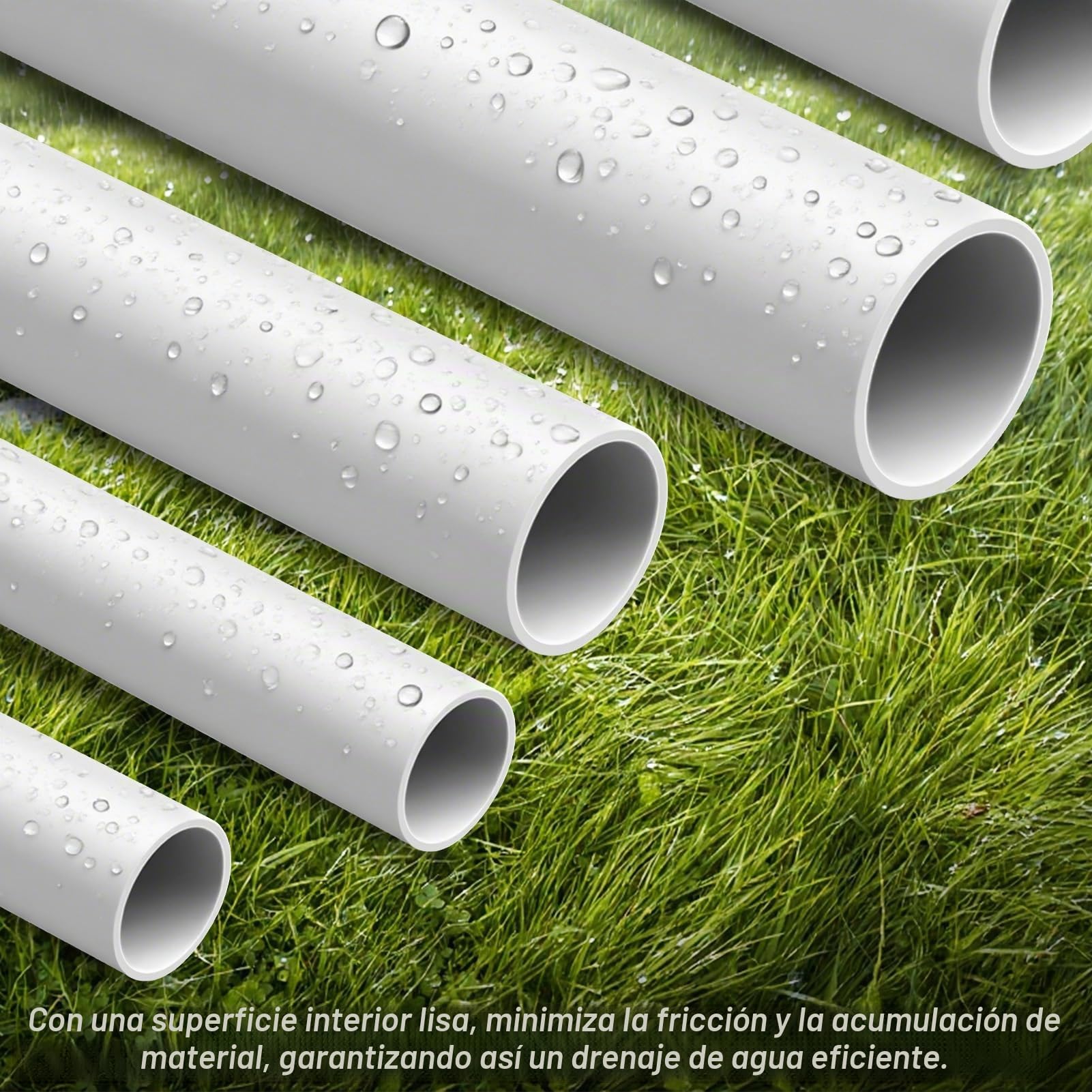 Tubo de instalación M32, 10 m, rígido, PVC, para cable eléctrico, ignífugo, con 20 abrazaderas de cable, tubo de 32 mm para instalación en superficie, color blanco