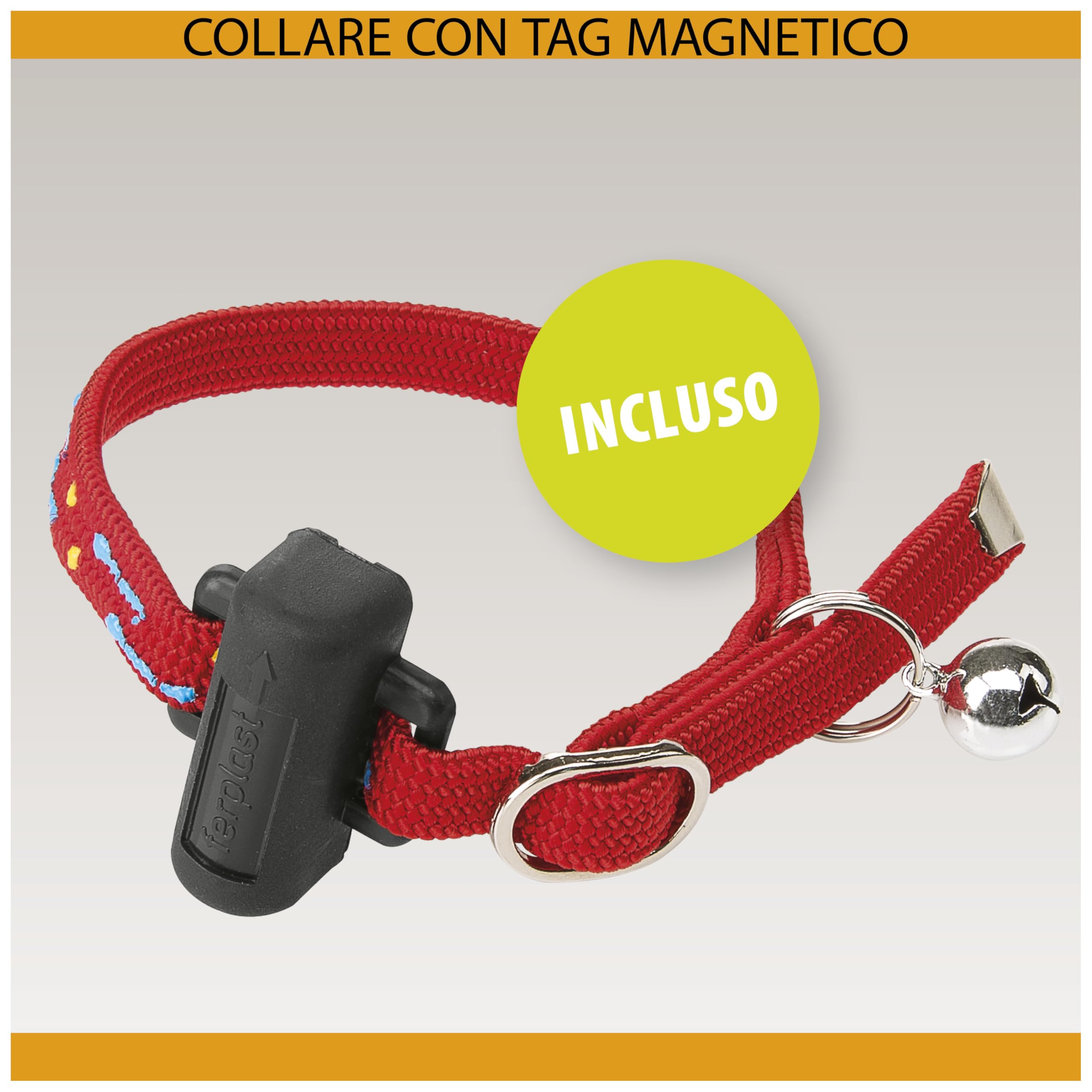 Ferplast Gattaiola Magnetica, Porta per Gatti, Magnete e Collare Inclusi, Entrata e uscita controllabile 4 vie, Protezione da Correnti d'Aria, Porticina per Gatti, Bianco