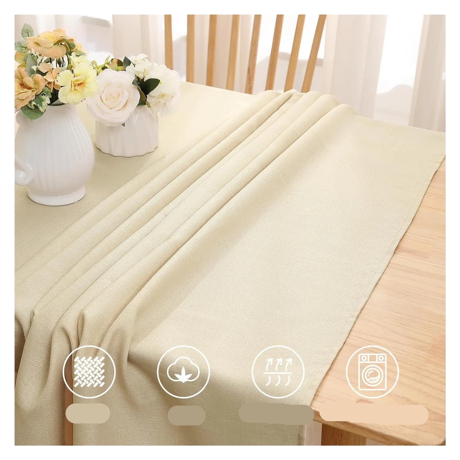 Regulowane prostokątne obrusy do domu i restauracji składany biały pokrowiec na stół 140 x 300 cm ochraniacz na stół do jadalni wodoodporny łatwy do czyszczenia