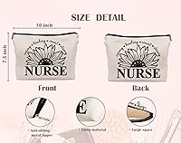 Vista 4 de Regalos para enfermeras, bolsa de maquillaje negra, regalos de enfermera para mujeres, regalos de agradecimiento para enfermeras, regalos