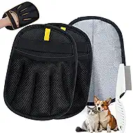 Upgraded Pet Hair Removal Glove, 2 Pack Newly Upgraded Electrostatic Pet Hair Remover Glove with Comb & Pet Hair Keychain, Magic Glove for Pet Hair for Clothing, Couch, Carpet, Car Seat
