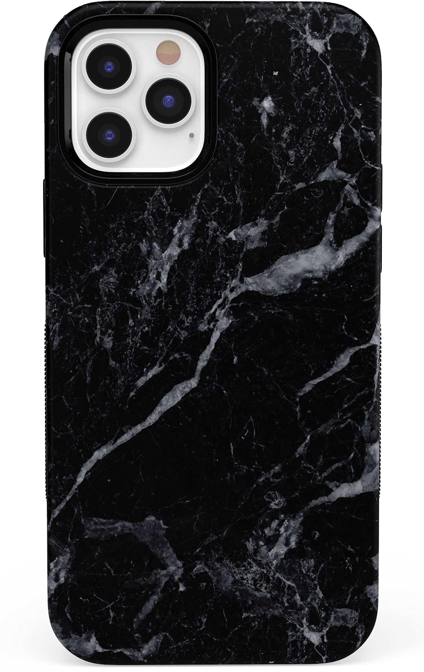 Casely iPhone 12/12 Pro Case | Compatible with MagSafe | Black Marble Case