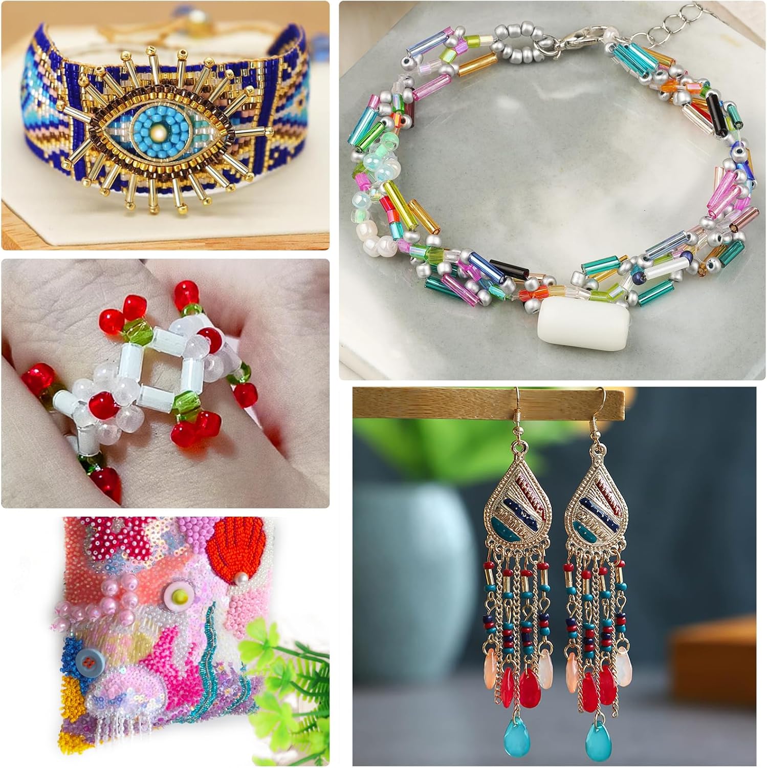 6000pcs Dark Green Bugle Beads Bulk, Embroidery Tube Short Beads for Jewelry Making, Bracelet,Necklaces Supplies,Craft DIY(3x2mm) - Image 7