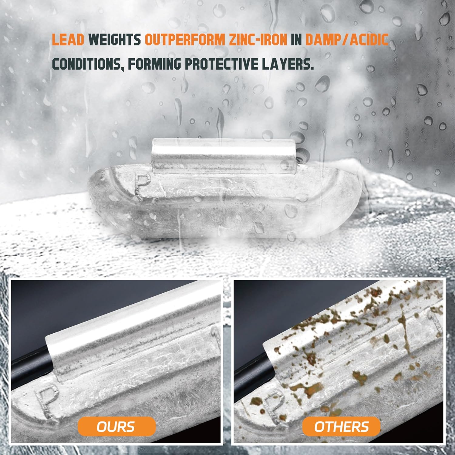 Wheel Weights Lead Clip on Tire Weights, P-Series 0.25-1.00 oz, 30 Pcs Each Weight,Total 120 Pcs/Box, Accurate Tolerances, Suitable for Full-Size Pickups, SUVs, Vans, and Passenger Cars