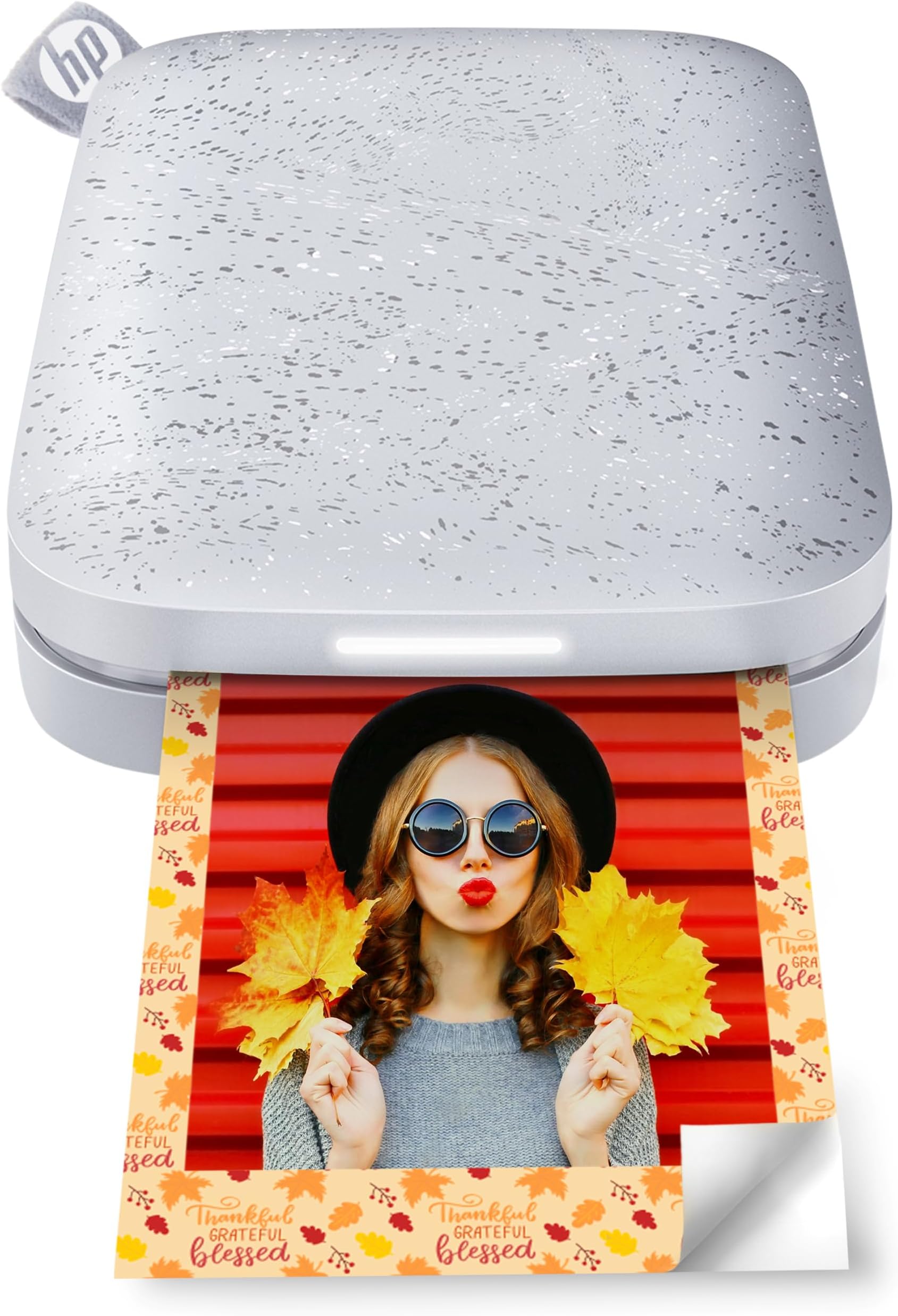 HP Sprocket Portable Photo Printer (Luna Pearl) Instantly Prints ZINK 2 x 3 Inch Sticky-Backed Photos from your iOS and Android Device
