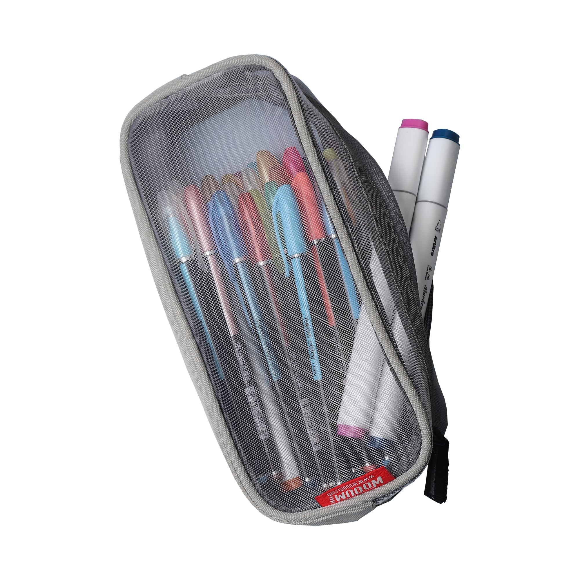 Wooum Grid Mesh Pencil Case for Girls and Boys, Pen Holder with Zipper for Kids, Teens - Portable Desk Organizer Pencil Pouch for School & Stationery Supplies – (Grey Mesh) (Single Layer) (B0BWYTJHPL) Amazon Price History, Amazon Price Tracker