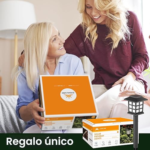 Miniatura 8 de GIGALUMI - Luces solares para exteriores paquete de 12 luces solares LED para exteriores impermeables mantienen 10 horas de iluminación para tu