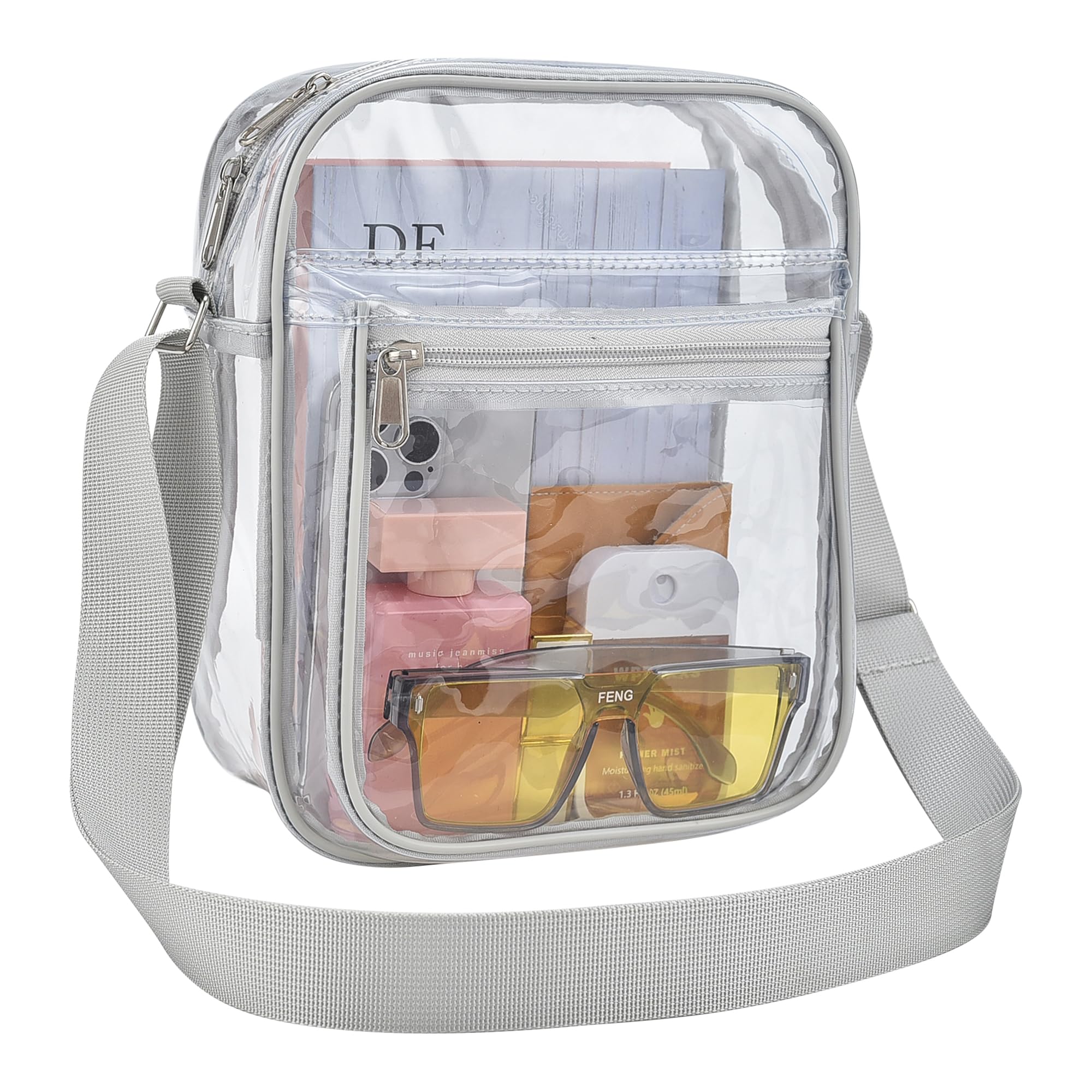 USPECLARE Clear Bag Stadium Approved Clear Messenger Bag for Men and Women