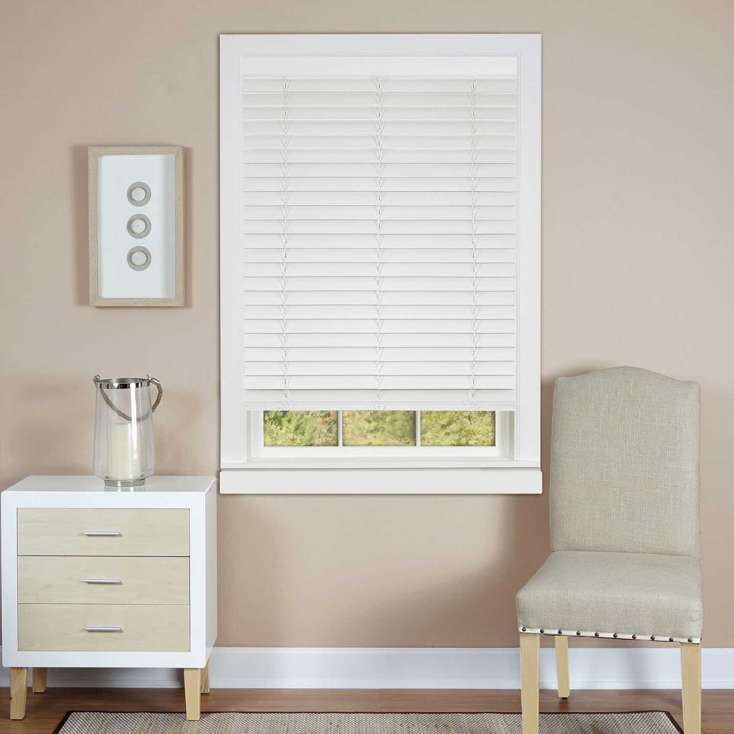 ❤ Crаzу Dеаlѕ Achim Home Furnishings Madera Falsa 2 Slat Faux Wood Plantation Blind, 27 by 64-Inch, White, 27 x 64