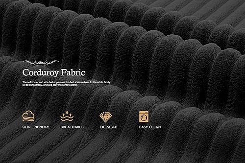 Miniatura 8 de HABUTWAY Sofás seccionales para sala de estar, sofá modular en forma de L de 105 pulgadas sin montaje, sofá modular con asiento profundo, juegos de