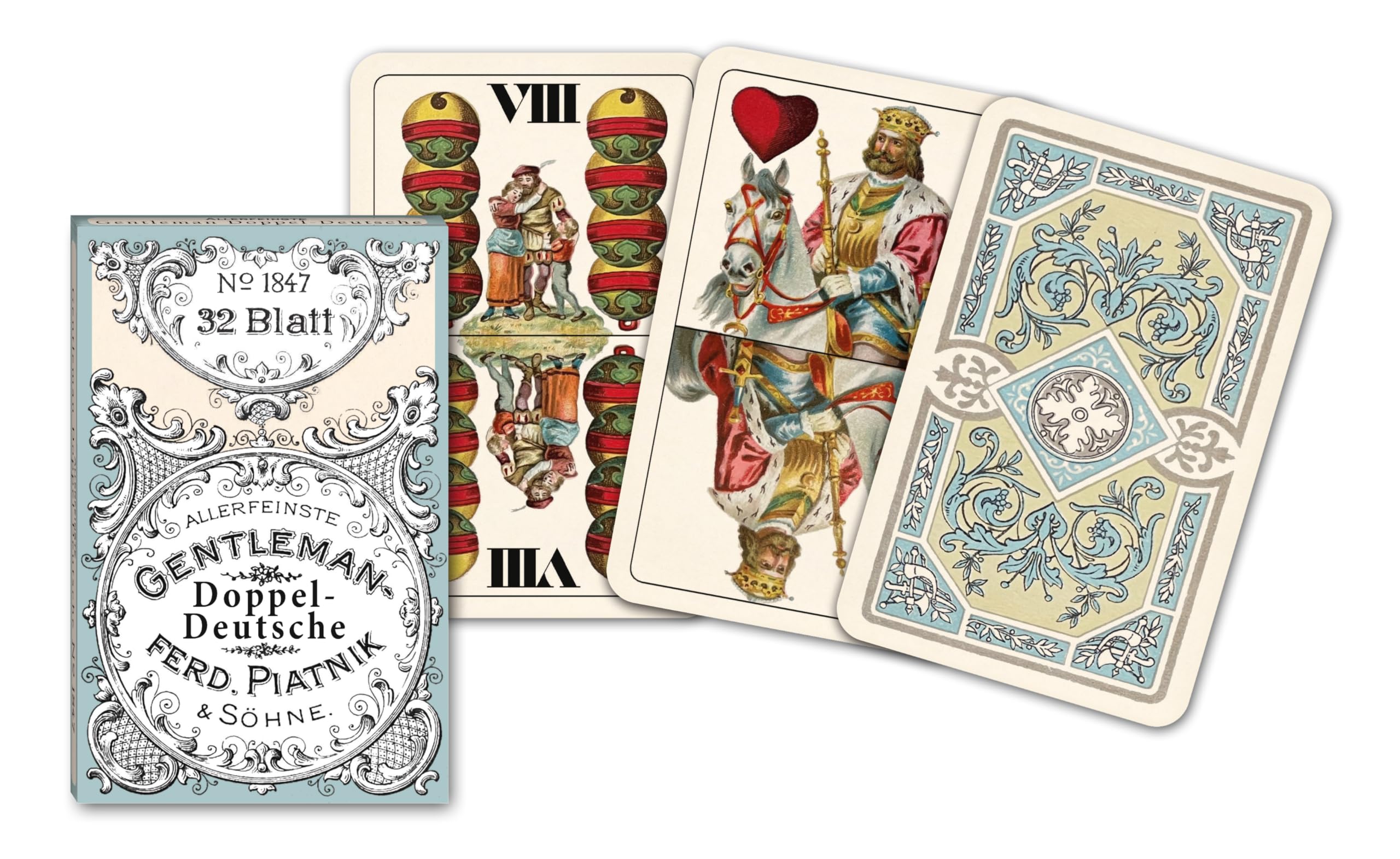 Piatnik 184710 Gentleman Double German Playing Cards 32 Sheets