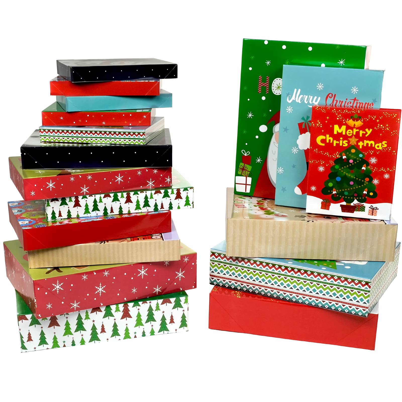 Global Printed ProductsHoliday Shipping Boxes (Pack of 5 - Traditional Patterns - 6"x6"x6")