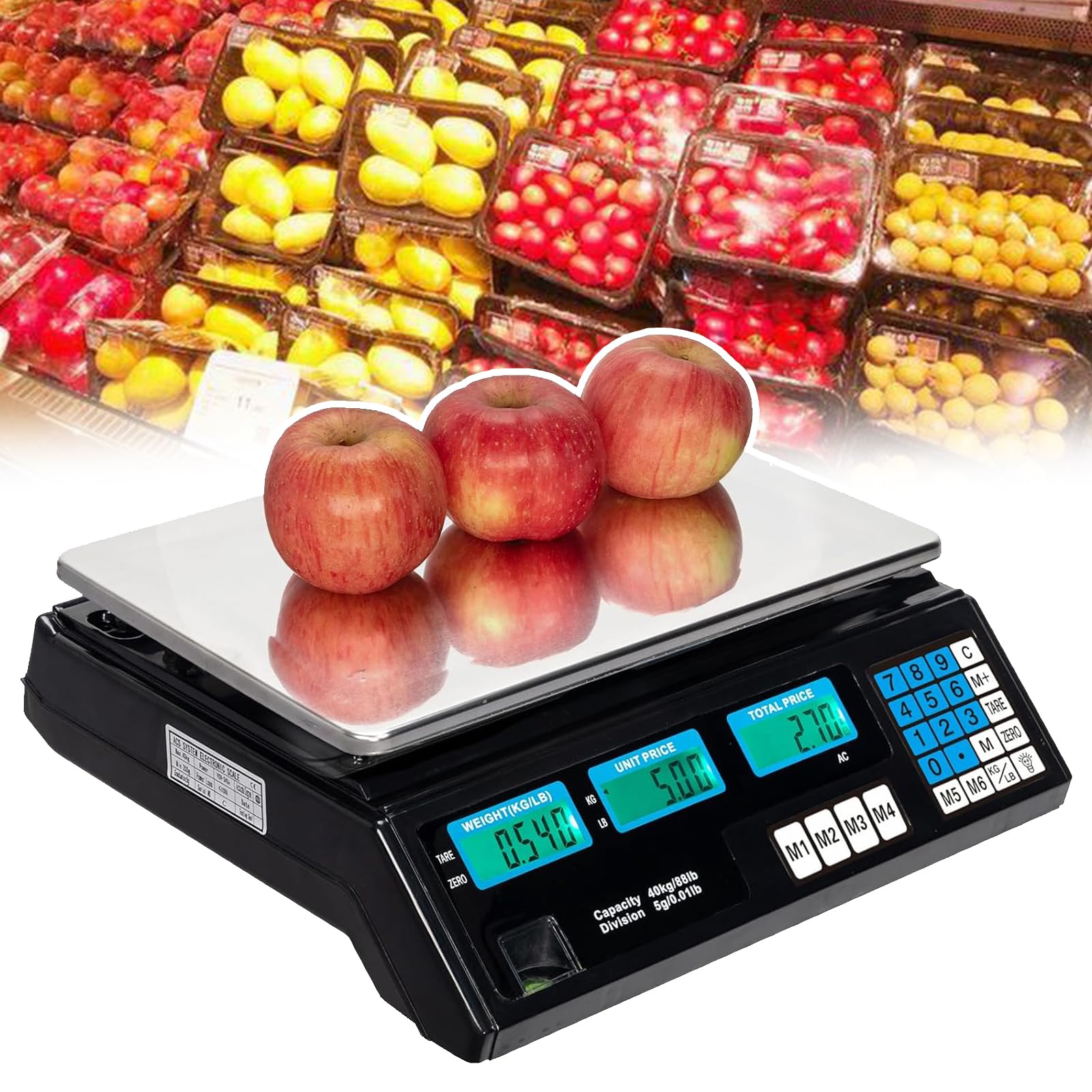 Balance de calcul de prix électronique pour peser facilement les légumes
