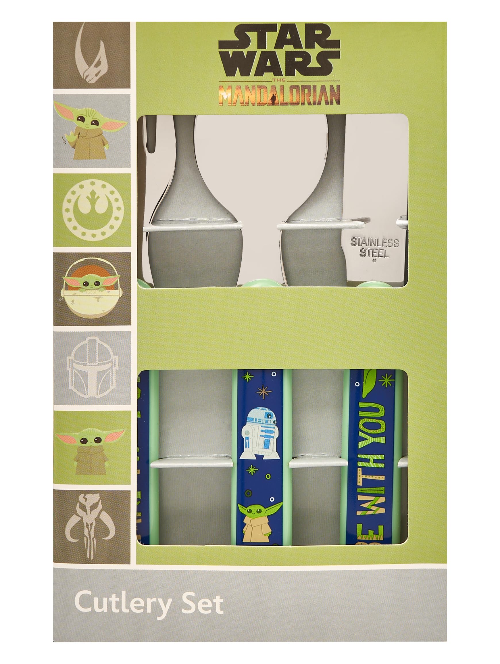 Star Wars Mandalorian May The Force Be with You 3 Piece Cutlery Set