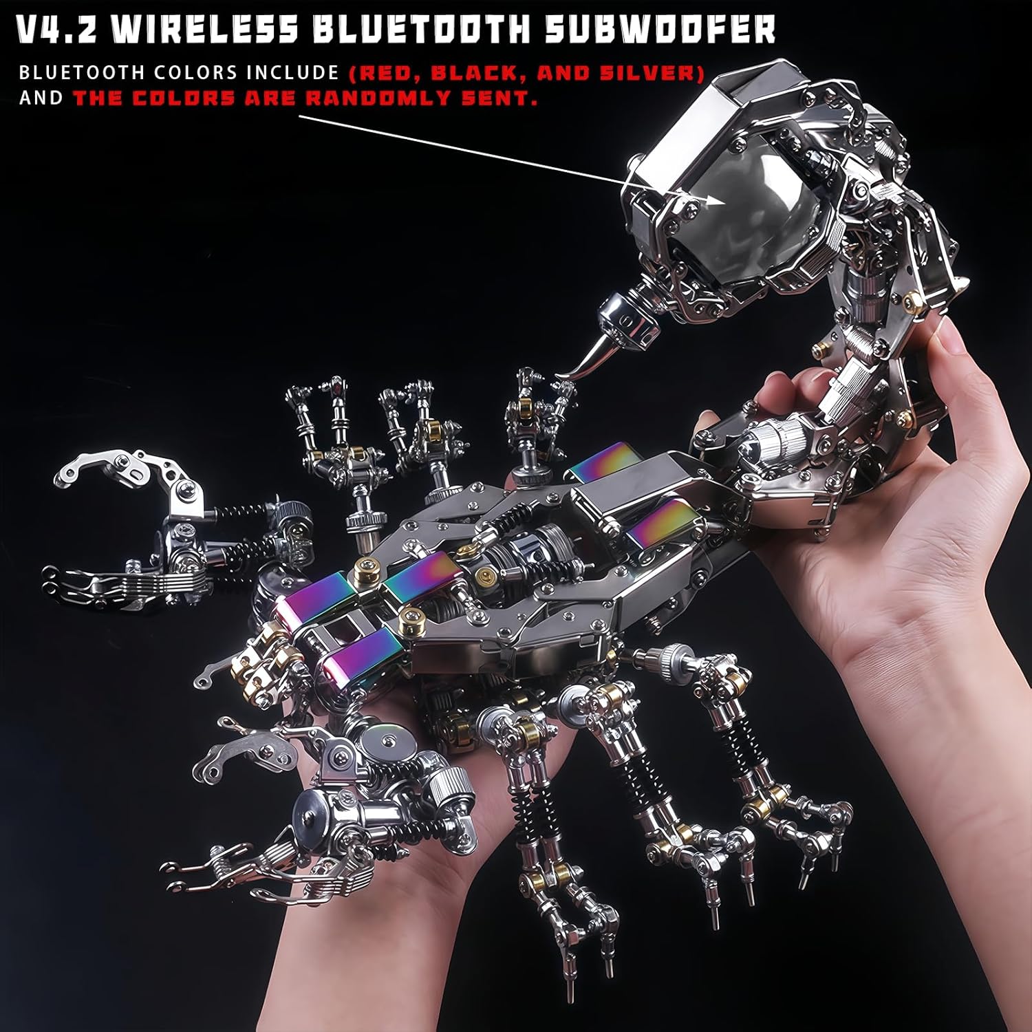 Adult 3D Metal Puzzle Giant Scorpion Model Kit 3D Metal Puzzle Mechanical Scorpion Block Difficulty DIY Assembly Kit - Men's High end Gift 1467pcs (Crusher - Scorpion)