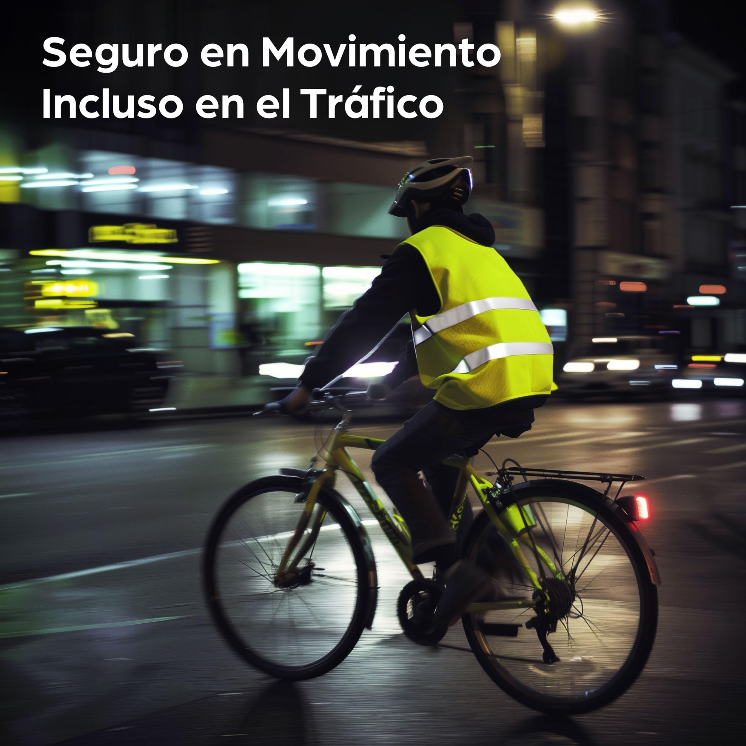 Prowiste 4 Chaleco Reflectante Homologado Set con Bolsa – Certificado EN ISO 20471, Válido en Toda Europa – Ideal para Auto, Construcción - Talla Única - Amarillo