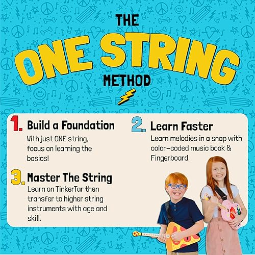 Miniatura 4 de Pizza Guitar - La forma más fácil de comenzar y aprender guitarra - 1 instrumento de juguete de cuerda para niños introducción perfecta a la música