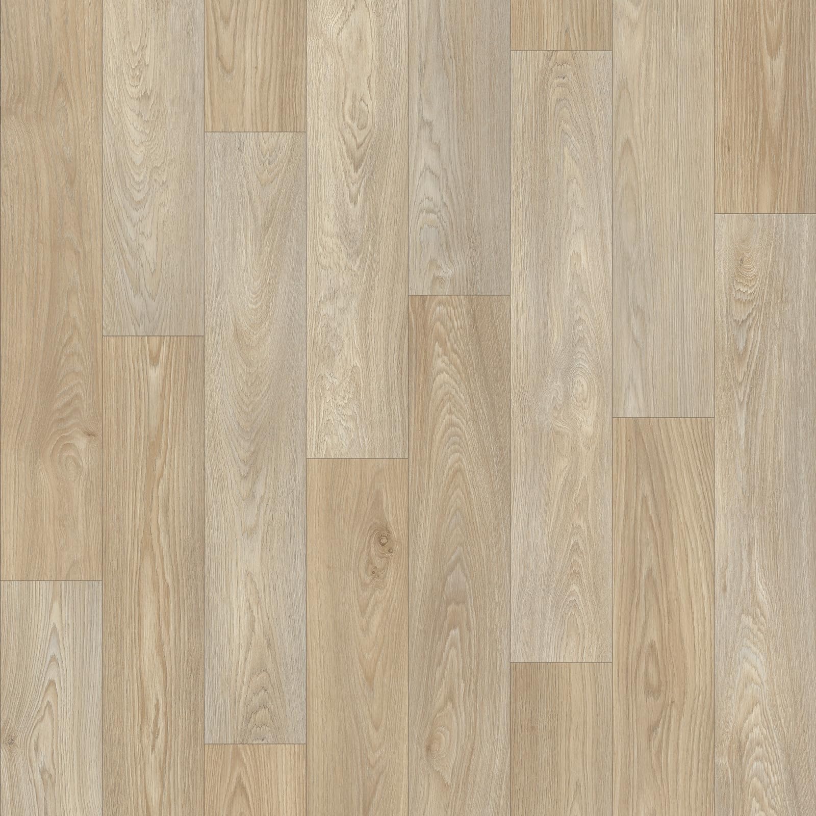 Light Natural Oak Plank Effect Maestro Vinyl Flooring 2mm Anti-Slip Lino for Kitchen Bathroom (W: 2m x L: 6.5m)