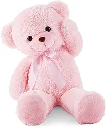 Urso de peluche gigante, ursinho peluche grande 90 cm XXL, presentes de aniversário crianças Natal e dia dos namorados (rosa)
