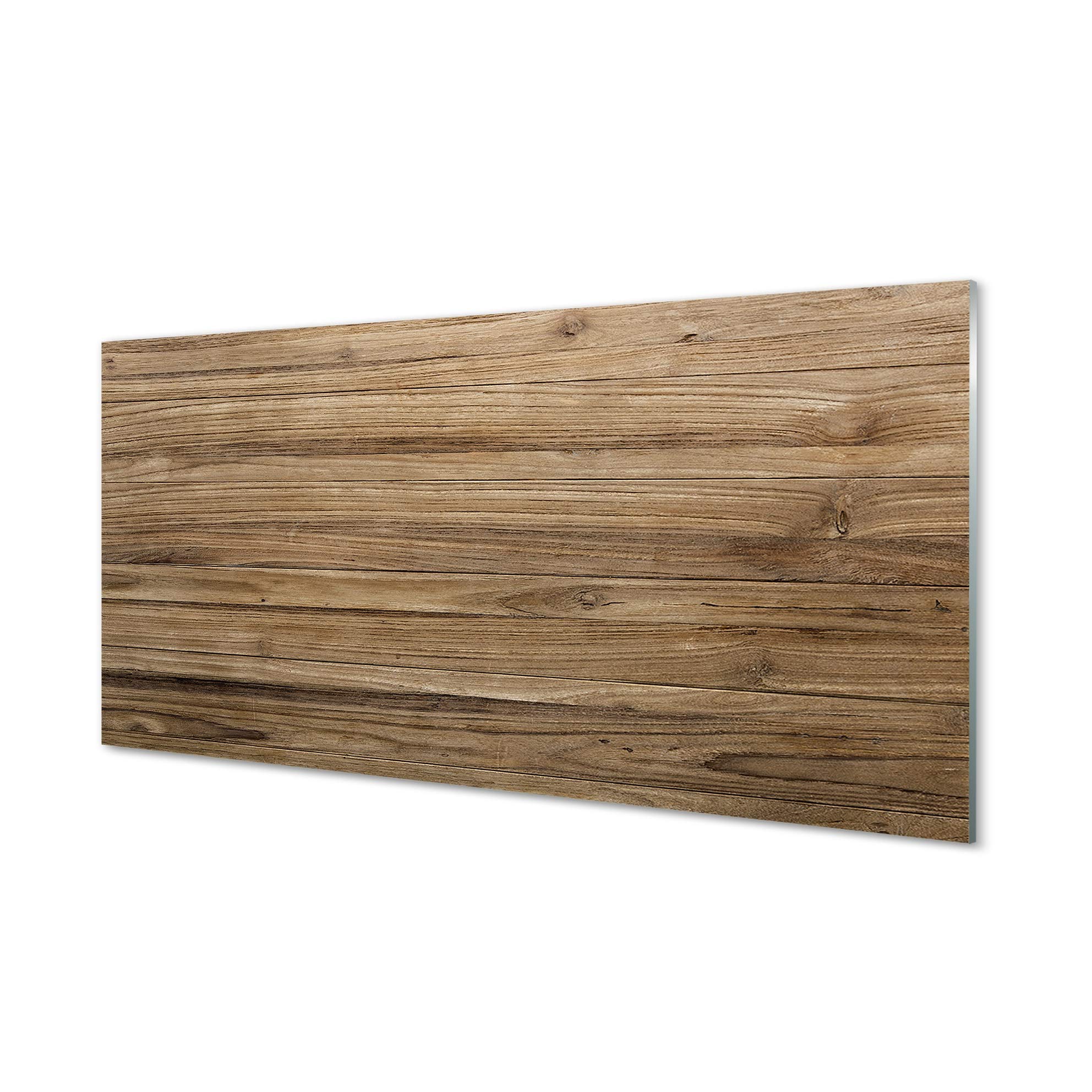 Photo image mur impression sur verre structure planche de bois pour salon