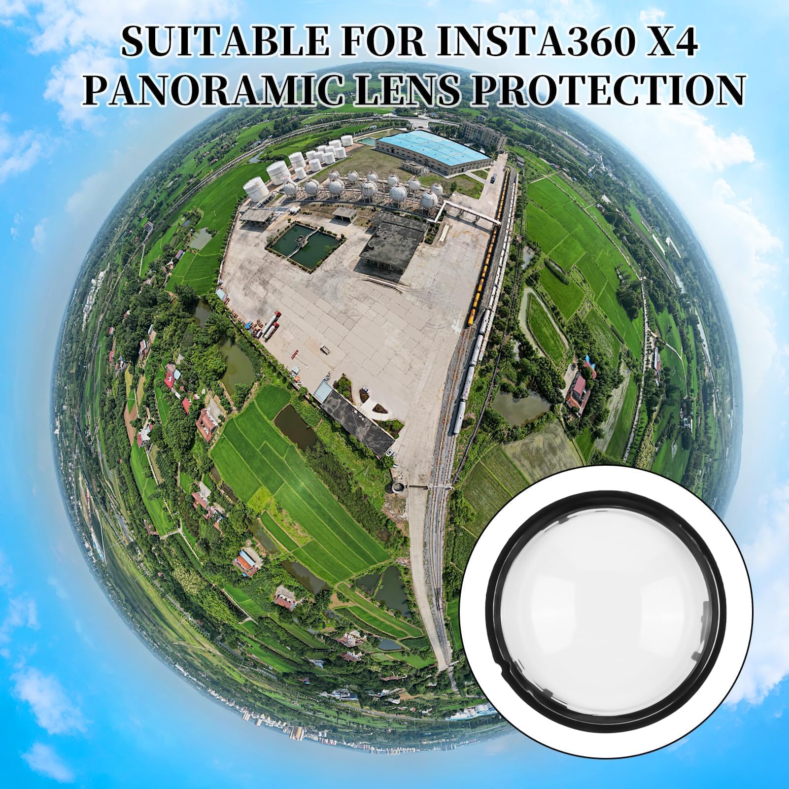 Protezioni Lenti Premium compatible con Insta 360 one X4 – Kit Protezione Obiettivo, Superficie Impermeabile, Antigraffio e Antipolvere, Accessori Fotocamera Sportiva, Alta Trasparenza