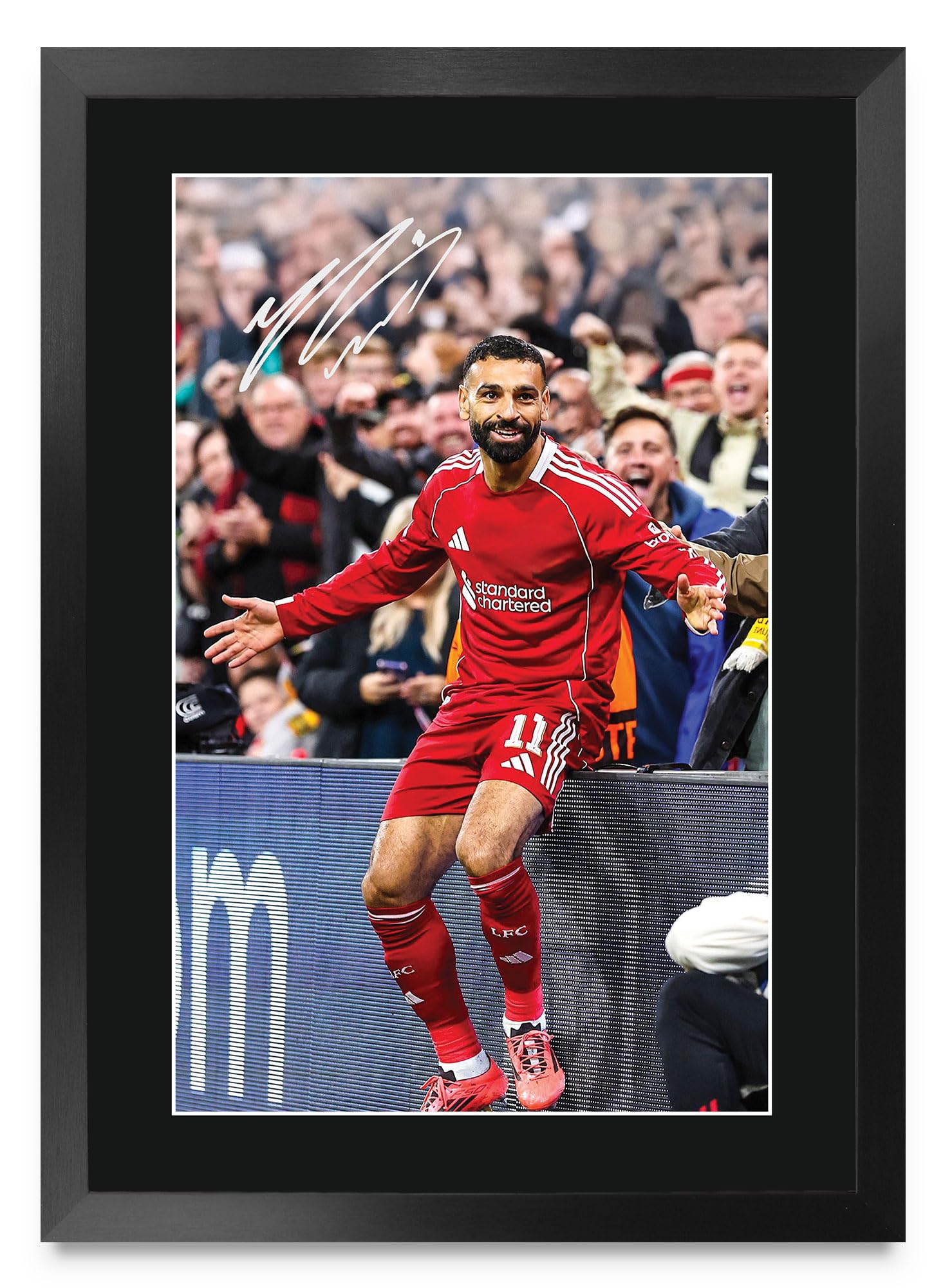 HWC Trading Mo Salah Gifts Printed Signed Autograph Picture for Football Fans and Supporters (ID-000071) - A3 Framed — image 1