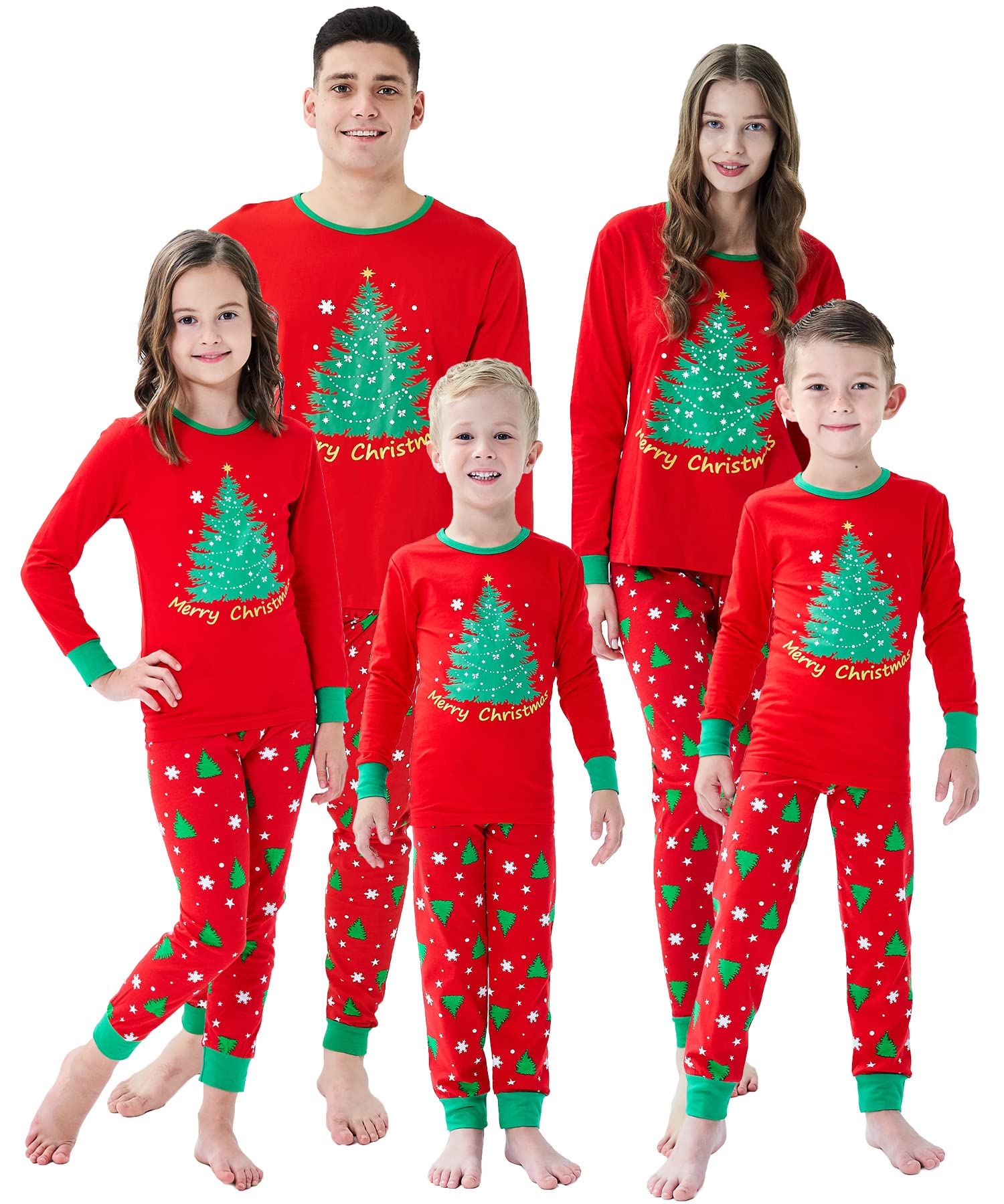 Matching Family Pajamas Christmas Boys and Girls Red Christmas Tree Baby Clothes Mum and Me Pjs Women Men-image-18