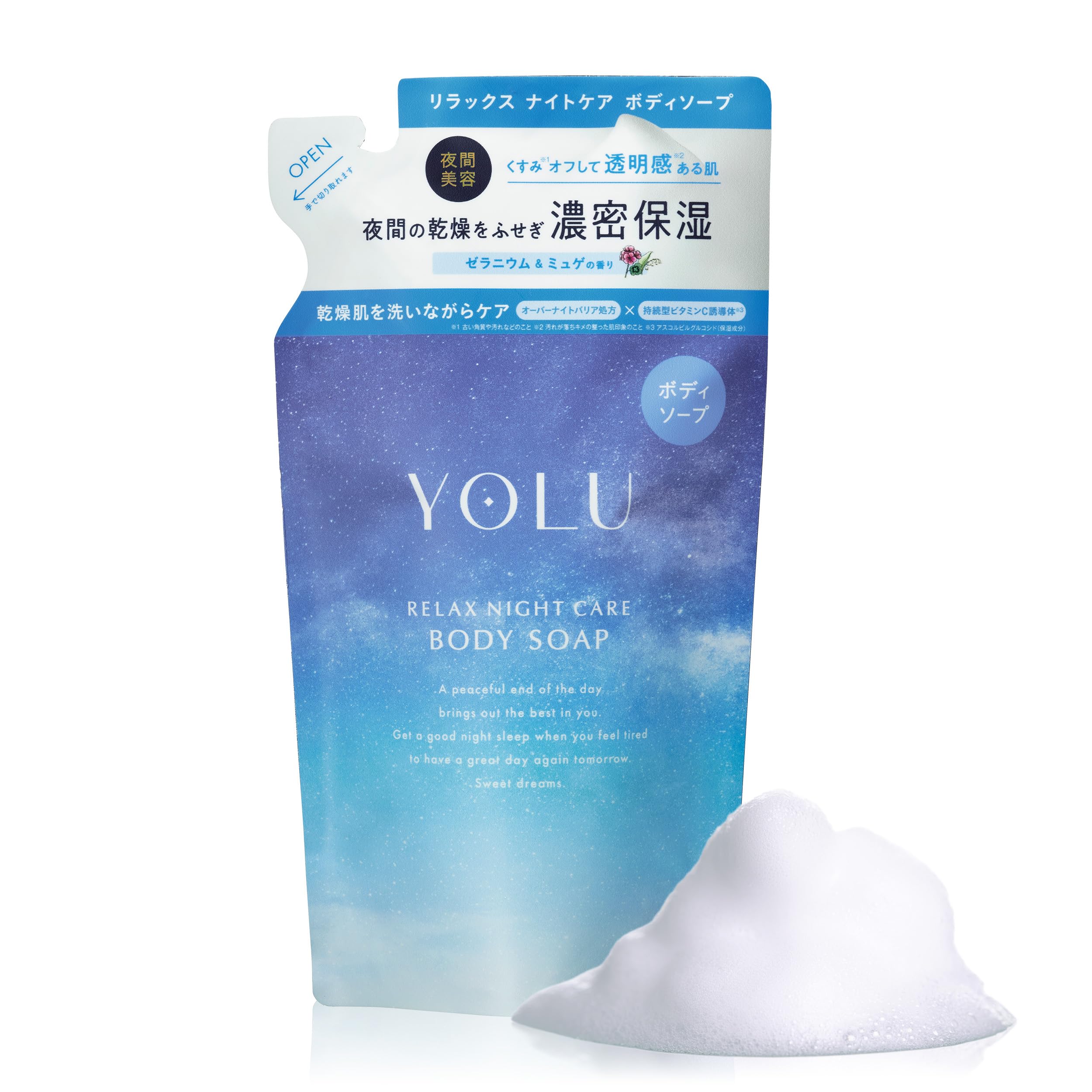 YOLU Body Soap Refill 400ml - Relax Night Care, 400 ml (Pack of 1)