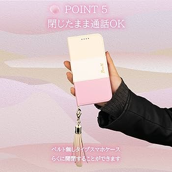 iPhoneケース 手帳型 ピンク 鏡付き ストラップ付き iPhoneケース 手帳型 ピンク 鏡付き ストラップ付き Amazon.co