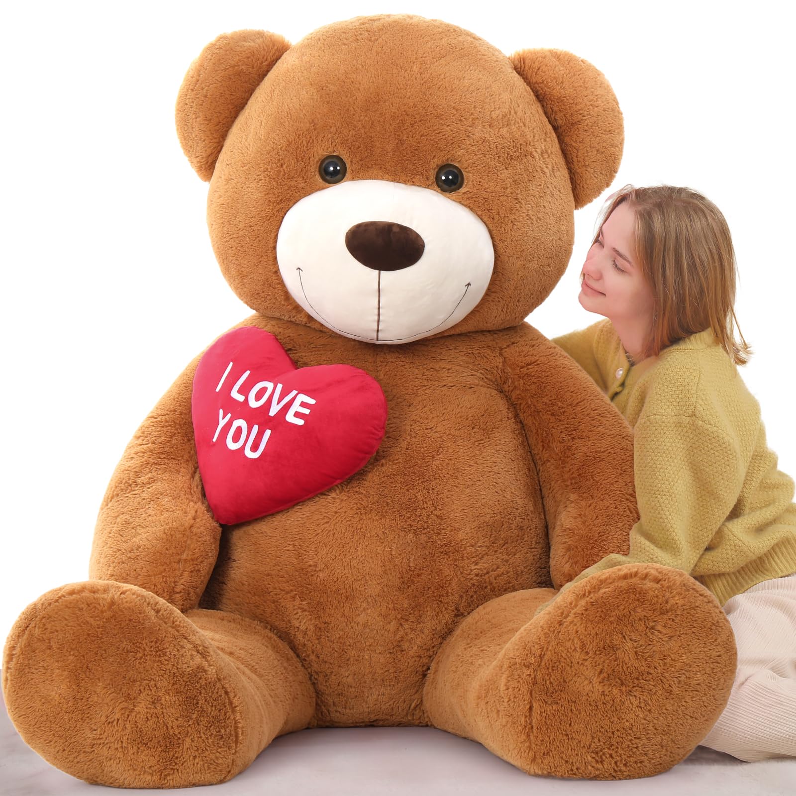 Giant Teddy Bear Stuffed Animal 5ft Big Teddy Bear Heart