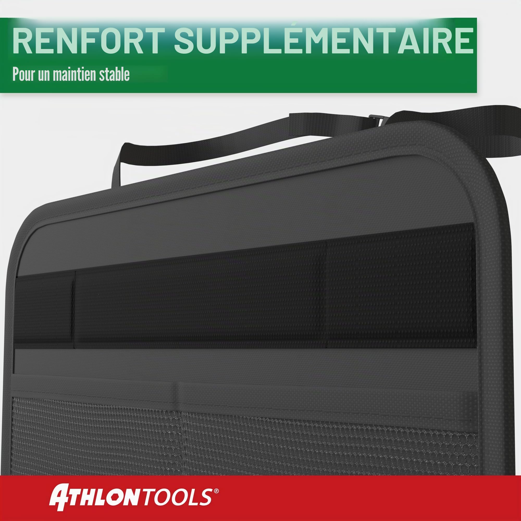 ATHLON TOOLS Protège-Dossier de Siège Auto avec Poches de Rangement en Maille - Kick Mat Renforcé et Imperméable - Résistant à la Saleté - Facile d'entretien - Universel pour Voiture
