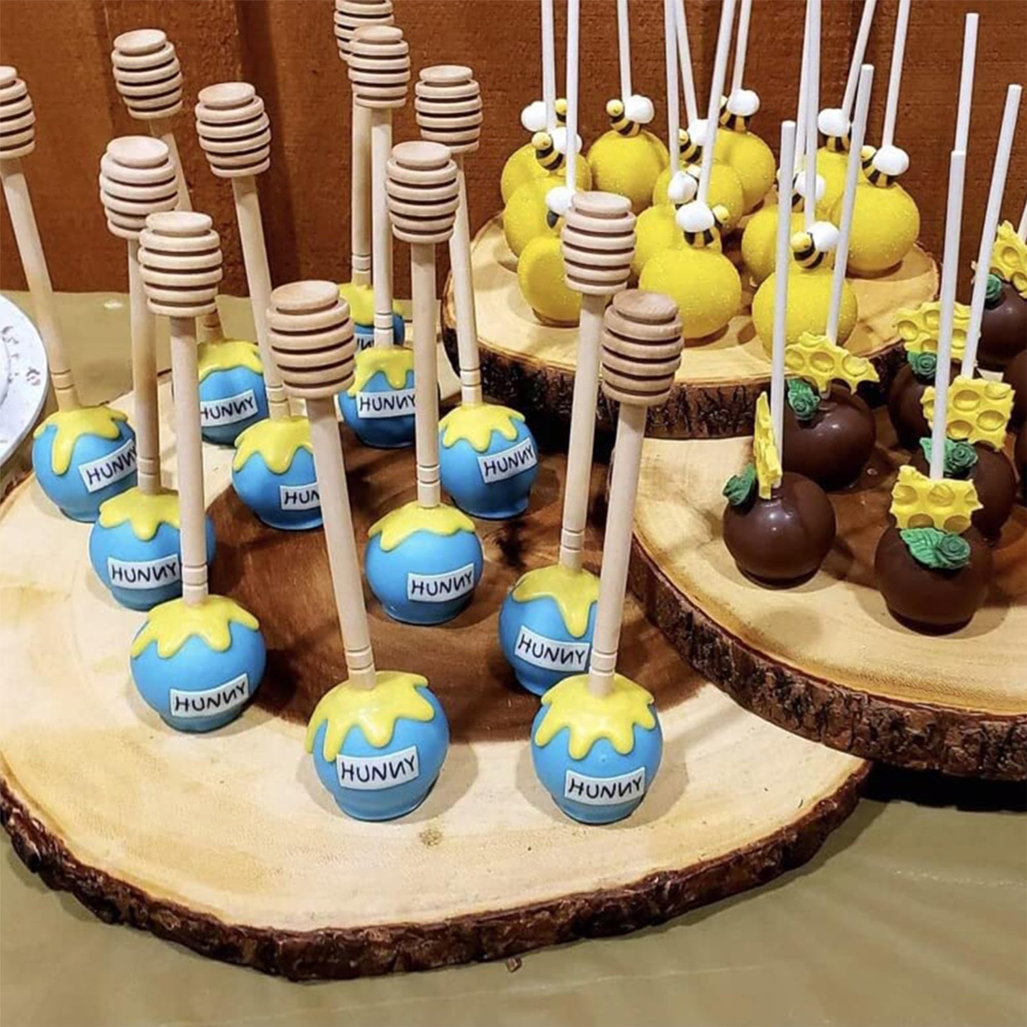 50 cucchiai per miele in legno per raccogliere marmellate e marmellate portatili per feste di nozze (15,2 cm)