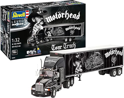 Revell 80-7654 Motorhead Tour Truck Model Kit 1:32 Escala 102 piezas Nivel de habilidad 3 Modelo de plástico Kit de construcción de camión Set de
