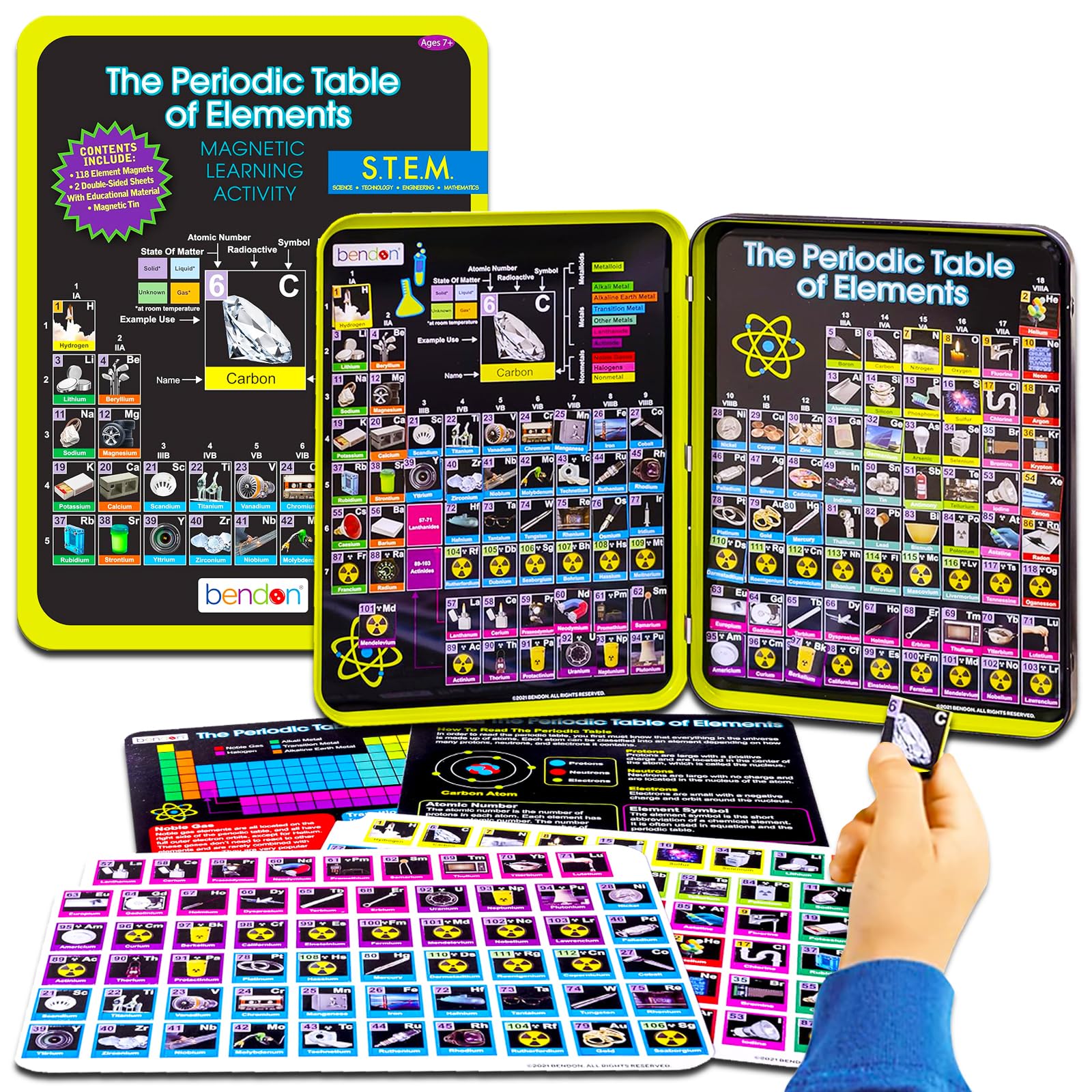 The Periodic Table of Elements Magnetic Science Tin - Educational Science Toys for Boys and Girls | The Complete Periodic Table Magnet Set