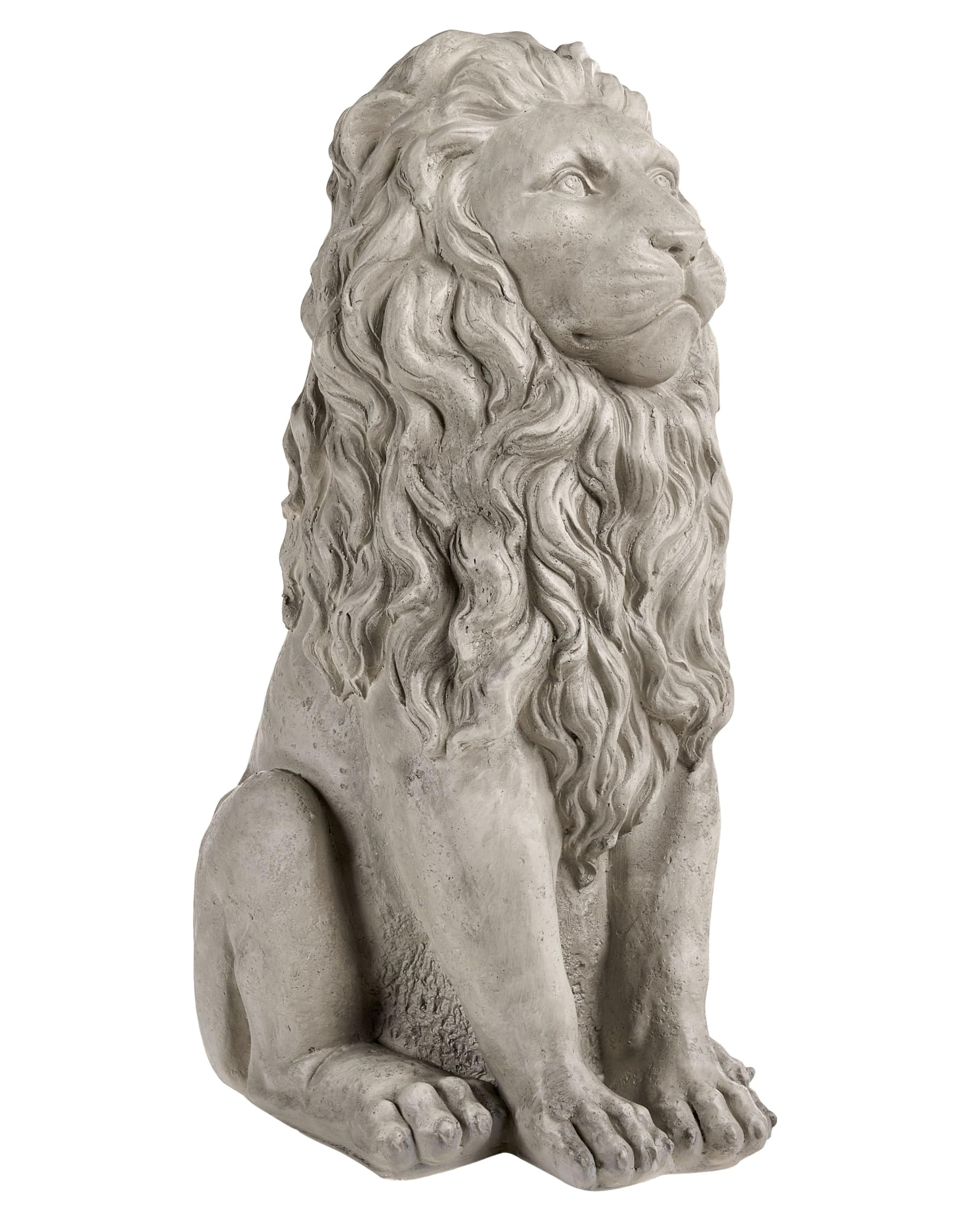 Beliani Statua decorativa da giardino a forma di 34 x 40 x 70 cm, scultura da esterno, grigio chiaro,