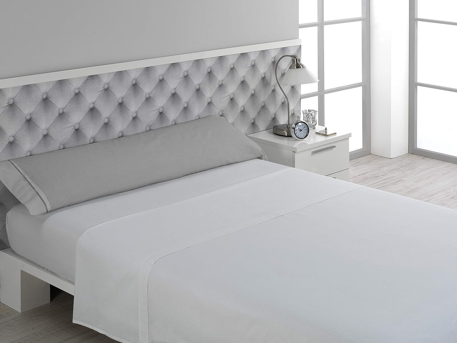 DON ALGODÓN Funda Almohada, Gris, 50x70