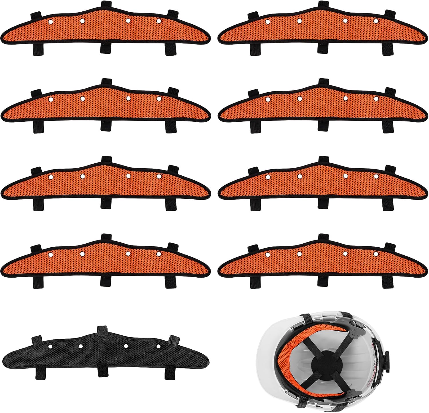 BATVOX 9Pcs Hard Hat Sweatband Washable, Reusable Hard Hat Accessories