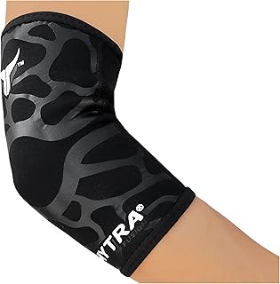 Mytra Fusion Elbow Brace Elbow Protector Arm Protector Farabi Elbow Brace Support injury relief Elasticated Elbow Support Sleeve (L/XL, Black)