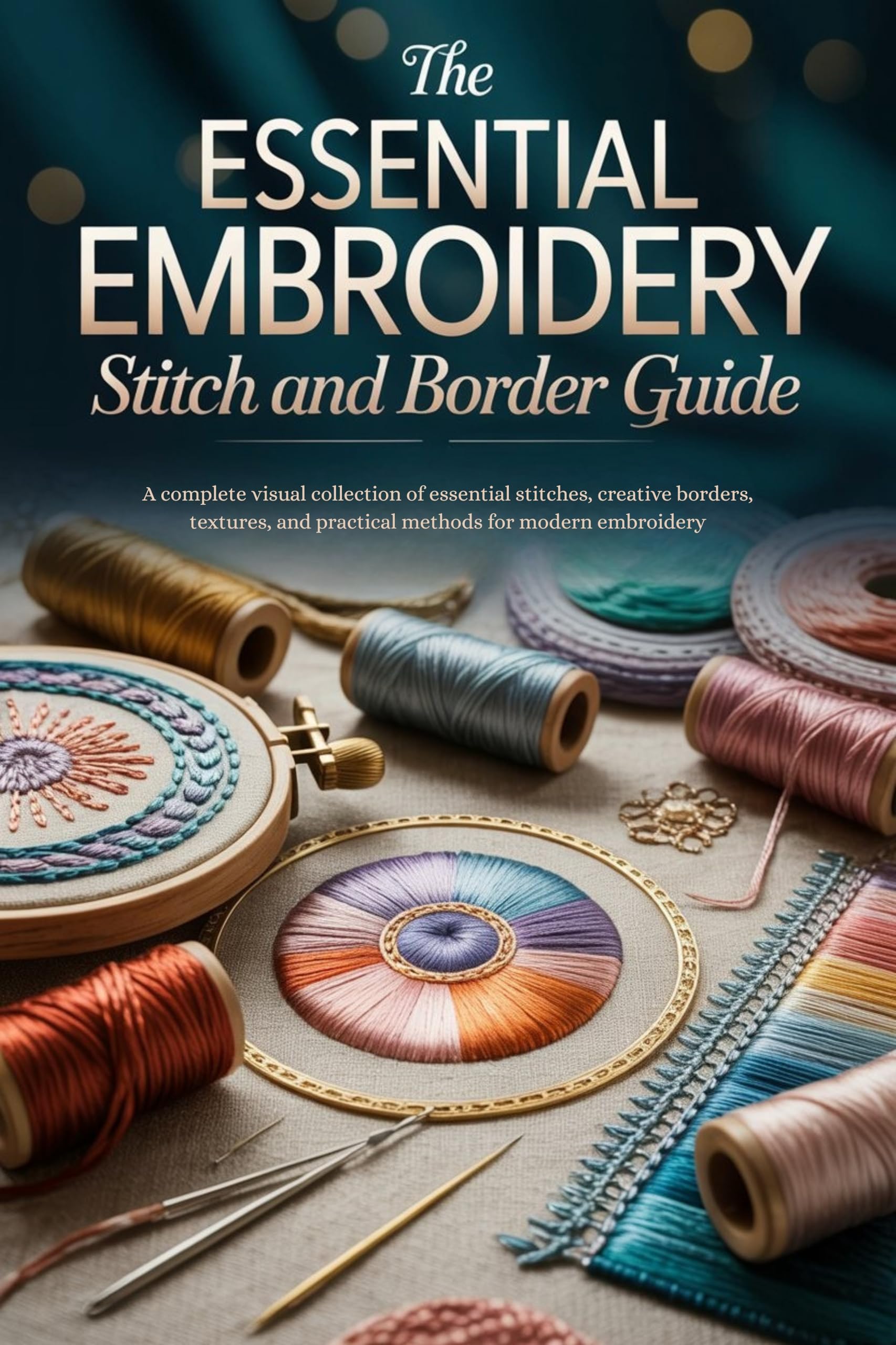 The Essential Embroidery Stitch and Border Guide: A complete visual collection of essential stitches, creative borders, textures, and practical methods for modern embroidery