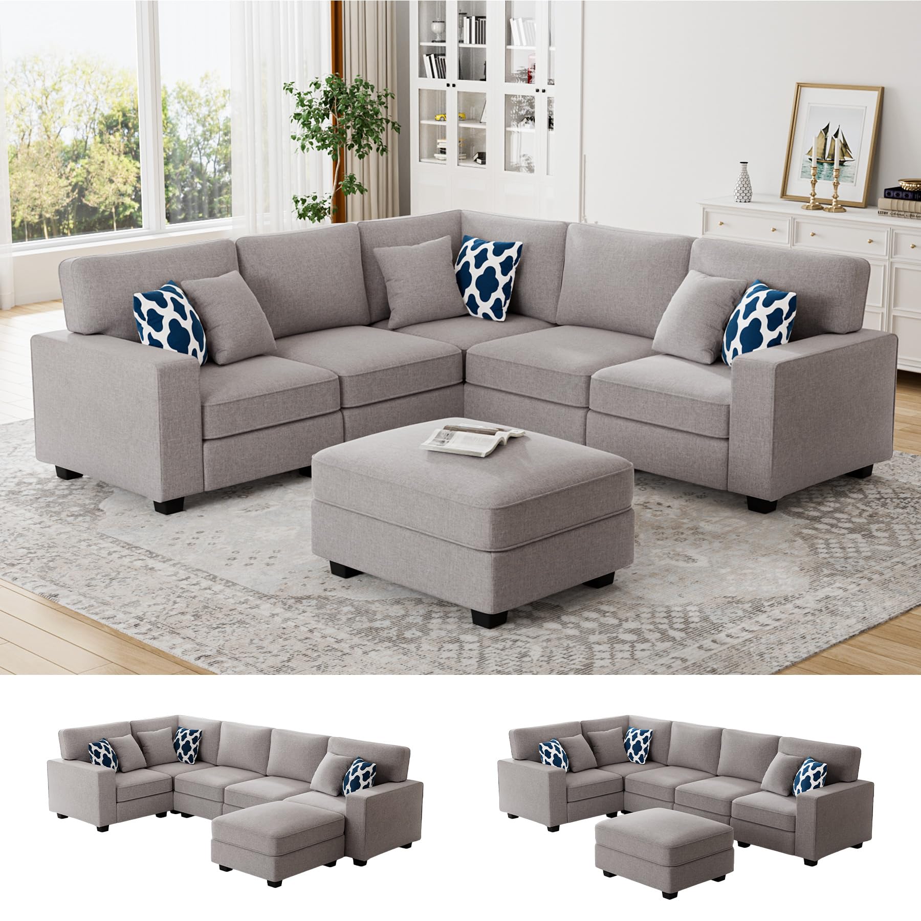 グレンサクソン Glen Saxon Amazon.com: Legend Vansen Oversized Modular Sectional Sofa,U/L