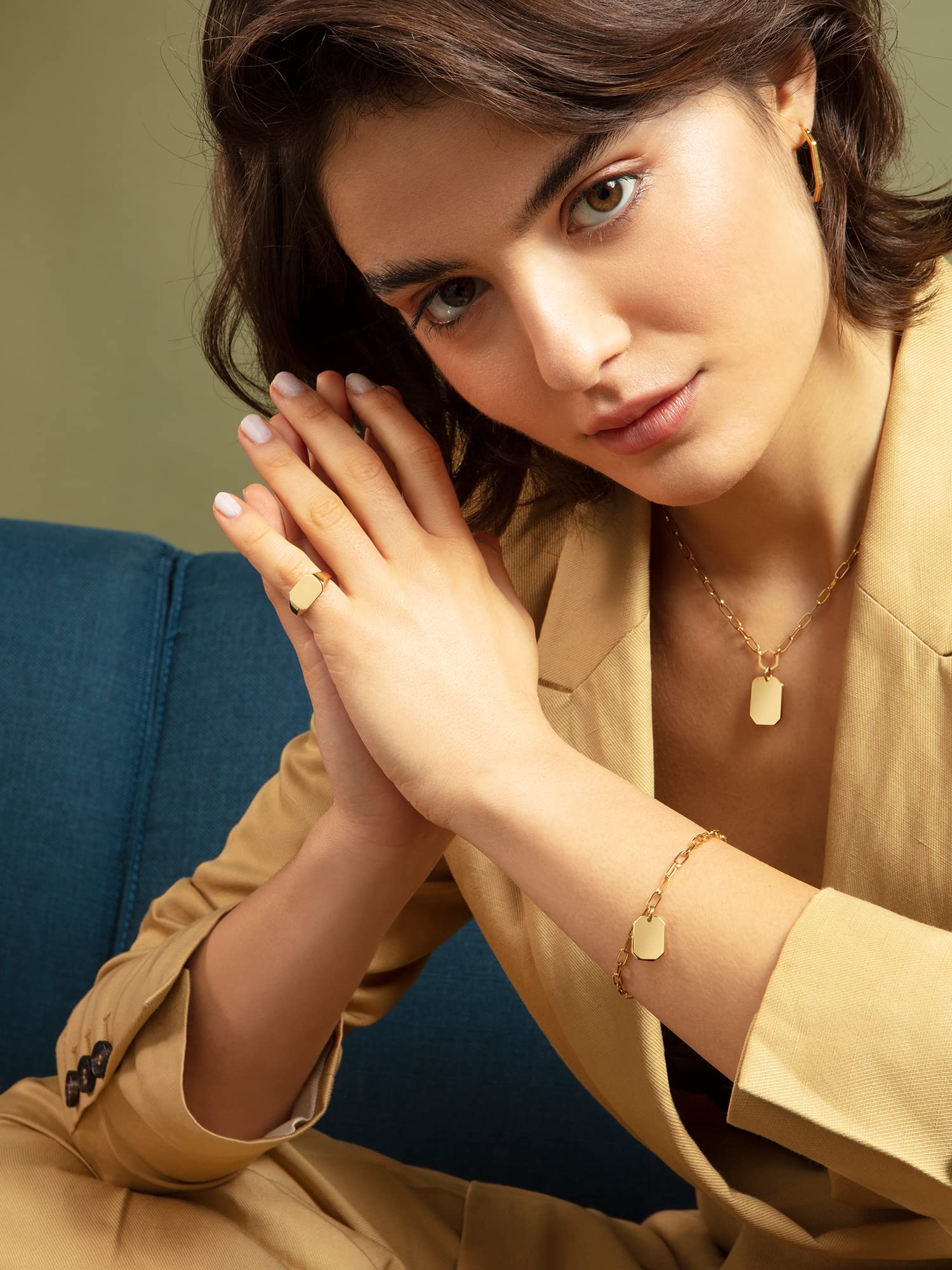 Breil, Anello Collezione Private Code, Anello Chevalier in Acciaio Lucido con Elemento Personalizzabile in Acciaio, Design Elegante e Discreto