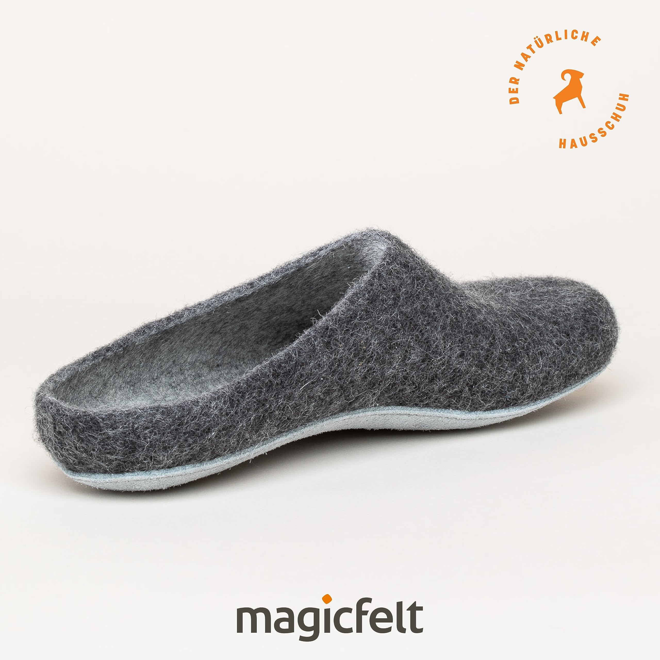 Magicfelt Filz-Hausschuh AP 701 aus 100% Merino-Wolle | Pantoffeln für Damen & Herren mit hochwertiger Ledersohle - Made in Tirol