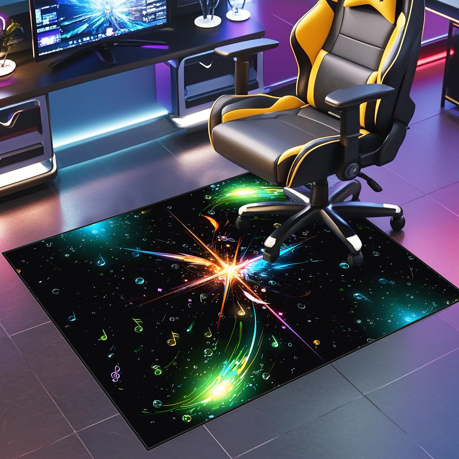 JaevKwzy Carpet Floor Protector For Office Chair Heavy Duty Office Chair Mats for Carpeted and Hardwood Floor Non-slip Gaming Chair Mat Multi-Purpose Computer Desk Chair Mat Large 90 x 120 cm โ image 1