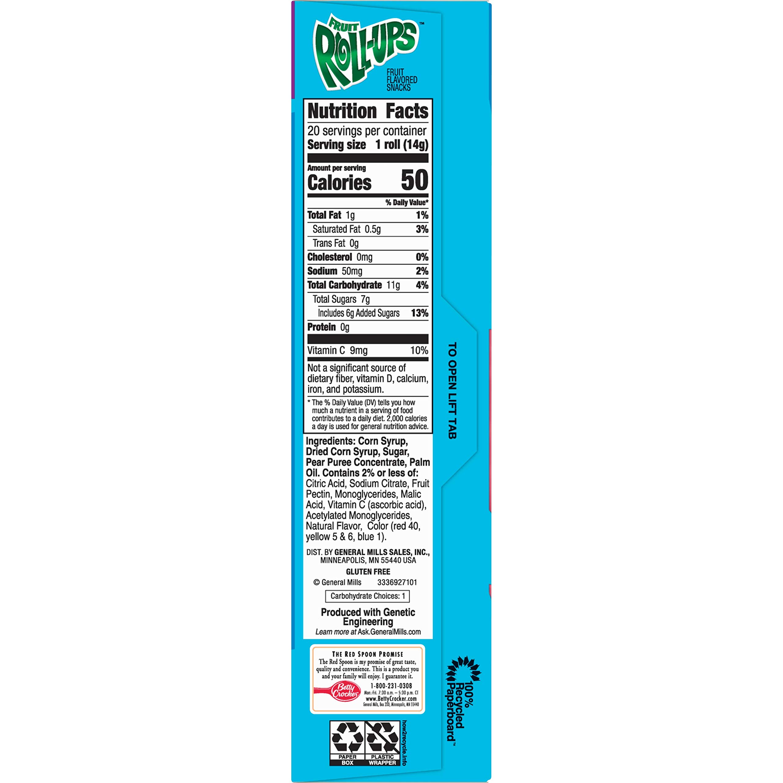 Betty Crocker Fruit Snacks, Jolly Rancher Fruit RollUps, 10 oz, 20 ct