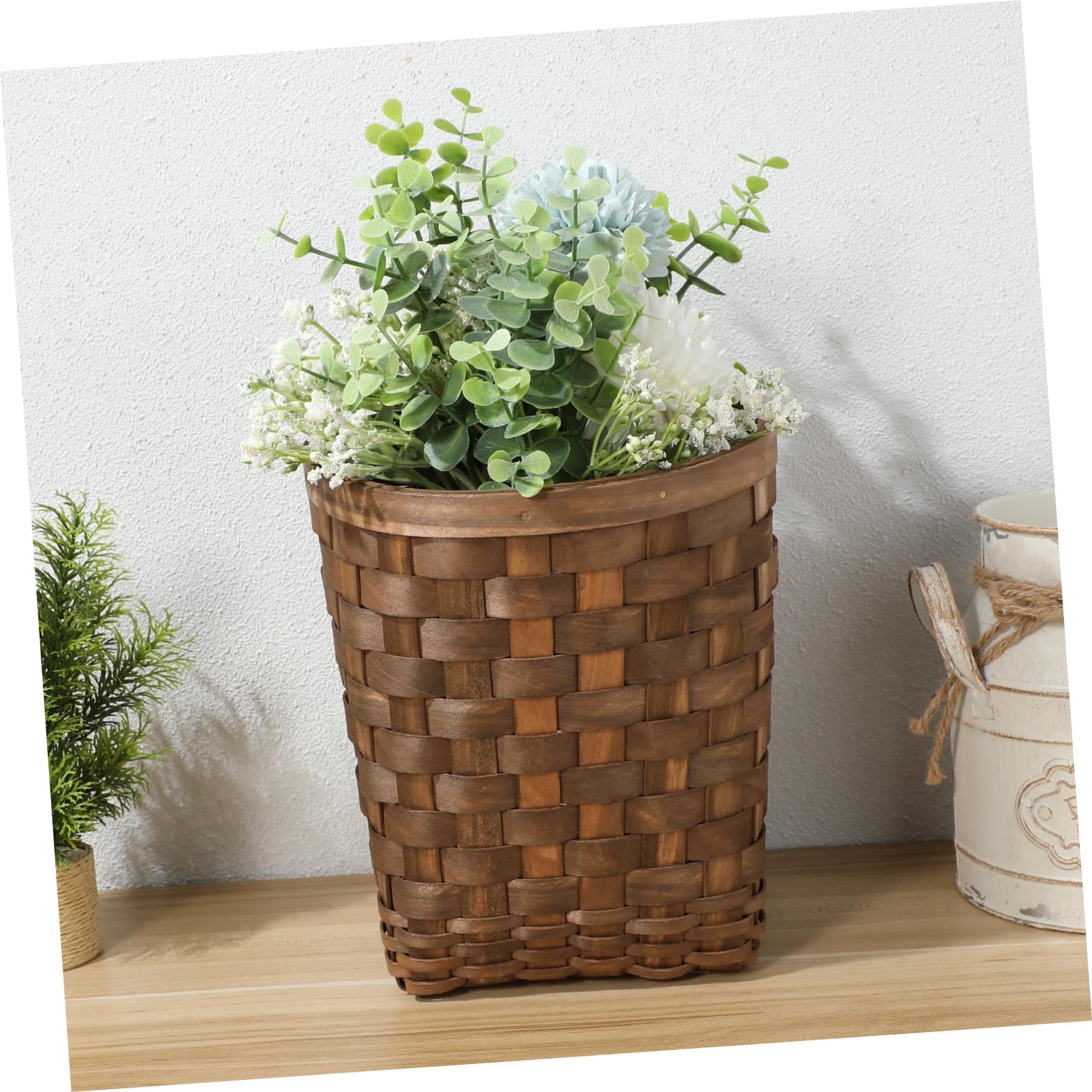 木編み壁掛けかご キッチン小物収納 Amazon｜FUNOMOCYA 壁掛け小さな編みかご 木材製 収納用のウォール