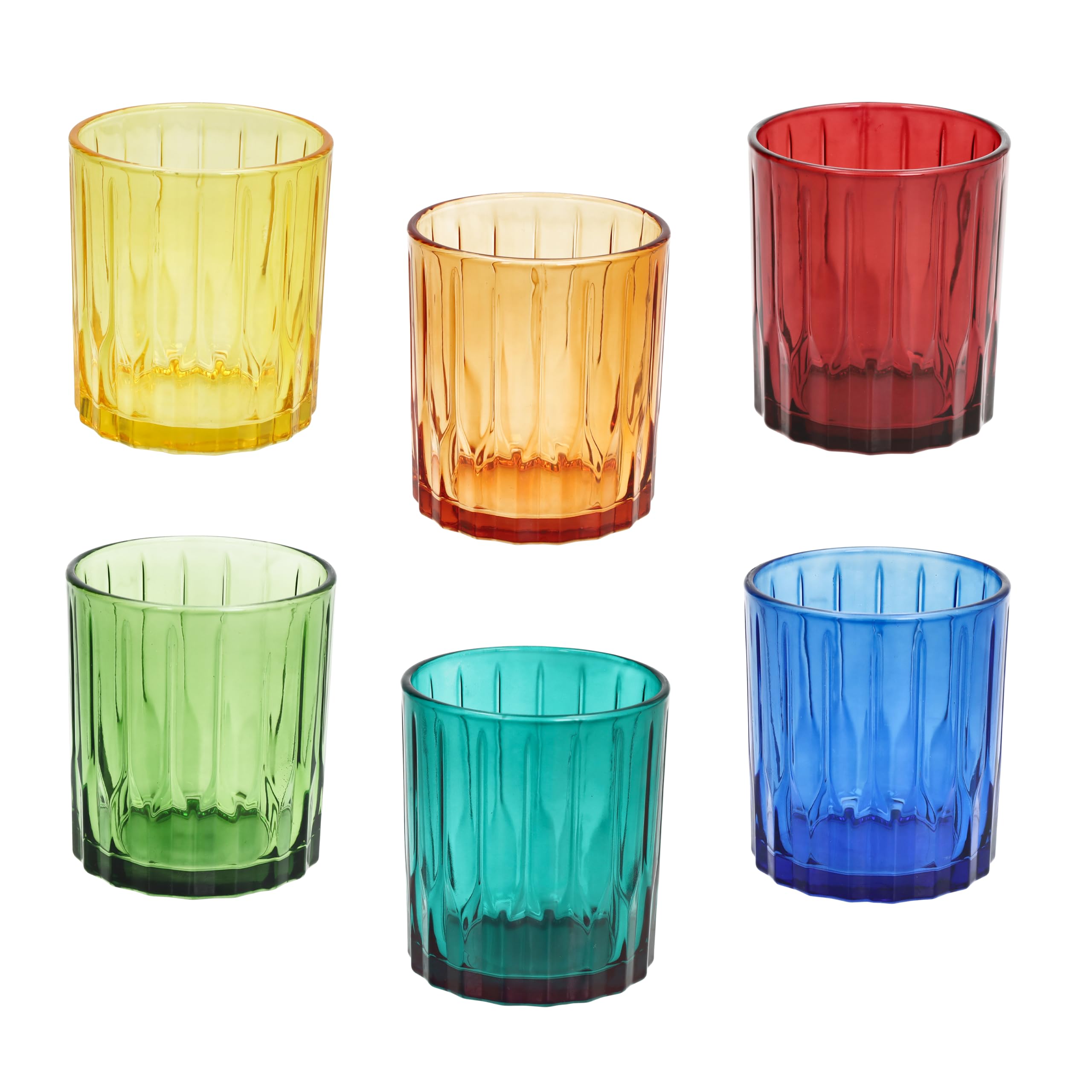 Tognana Lounge Set of 6 Tumblers 320 cc, Glass, Multi-Colour