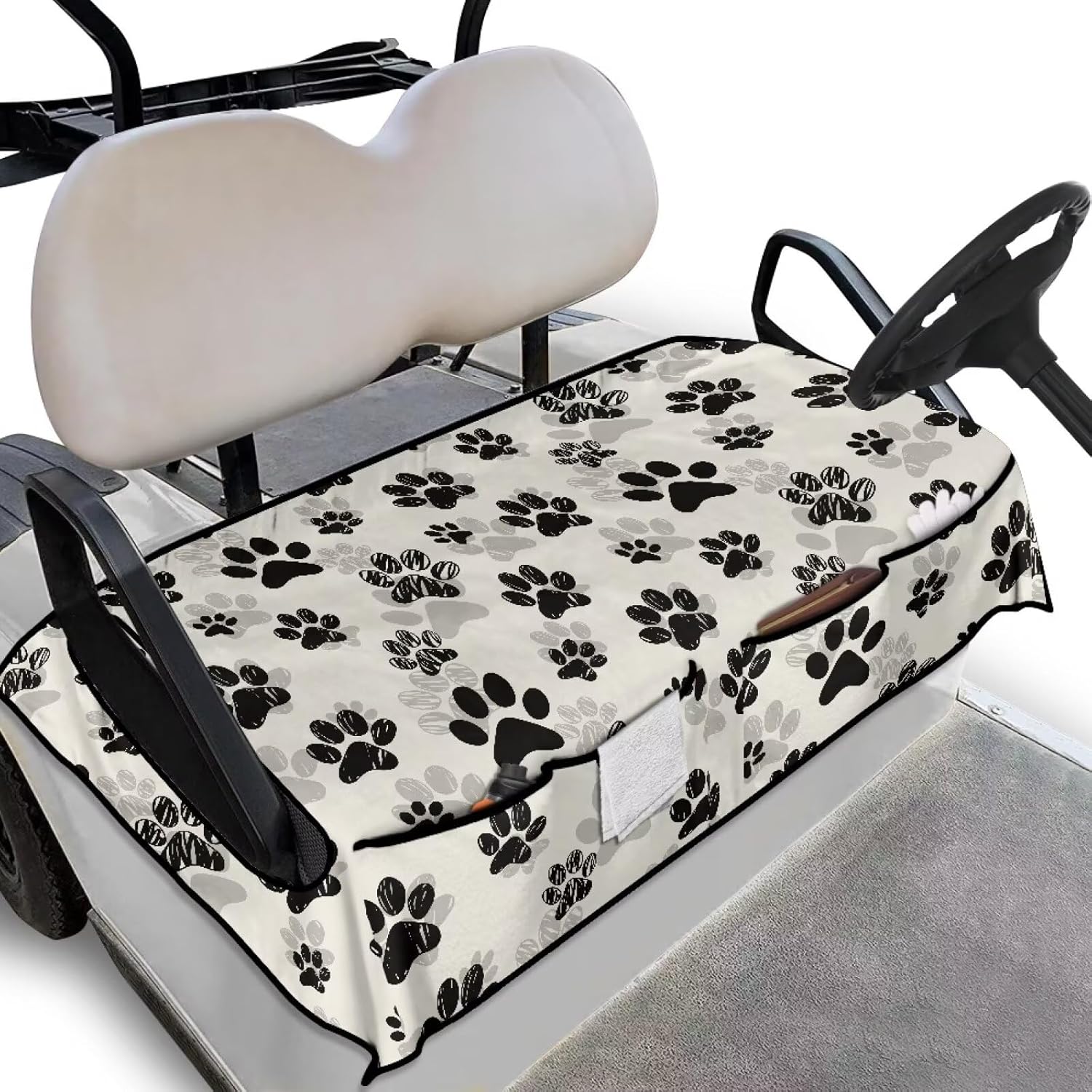 Golf Cart Seat Covers, Lightweight Golf Blanket Portable Goft Accessories, Club Car Seat Covers with 4 Pockets
