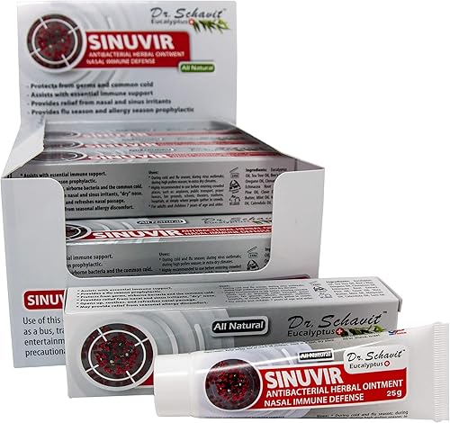 Miniatura 5 de Eucalyptus+ SINUVIR - Pomada nasal a base de hierbas para defensa inmunológica. Bálsamo hidratante natural para aliviar el dolor de nariz seca,